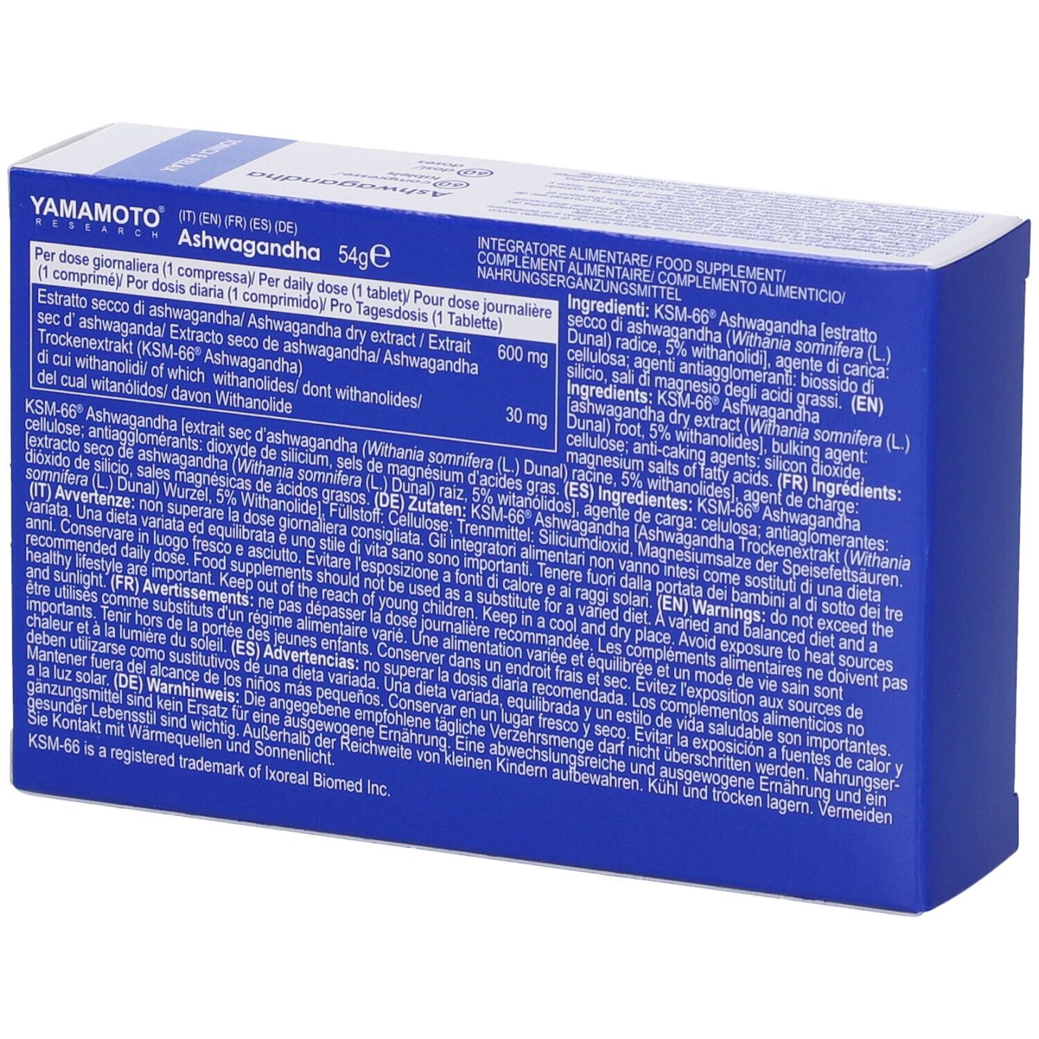 Yamamoto® Research Ashwagandha KSM-66® Compresse