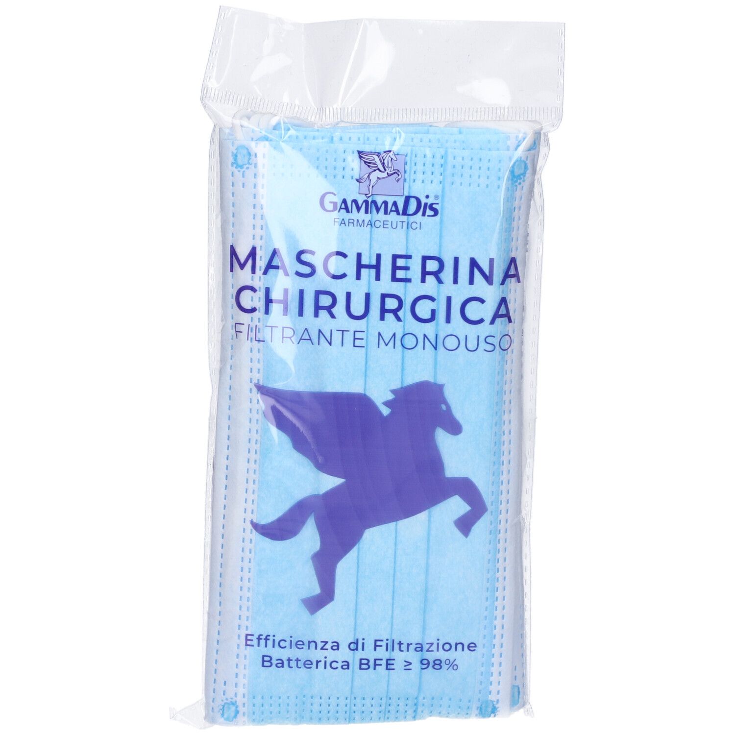 Gammadis Mascherina Chirurgica EN14683 Colore Blu 10 Pezzi