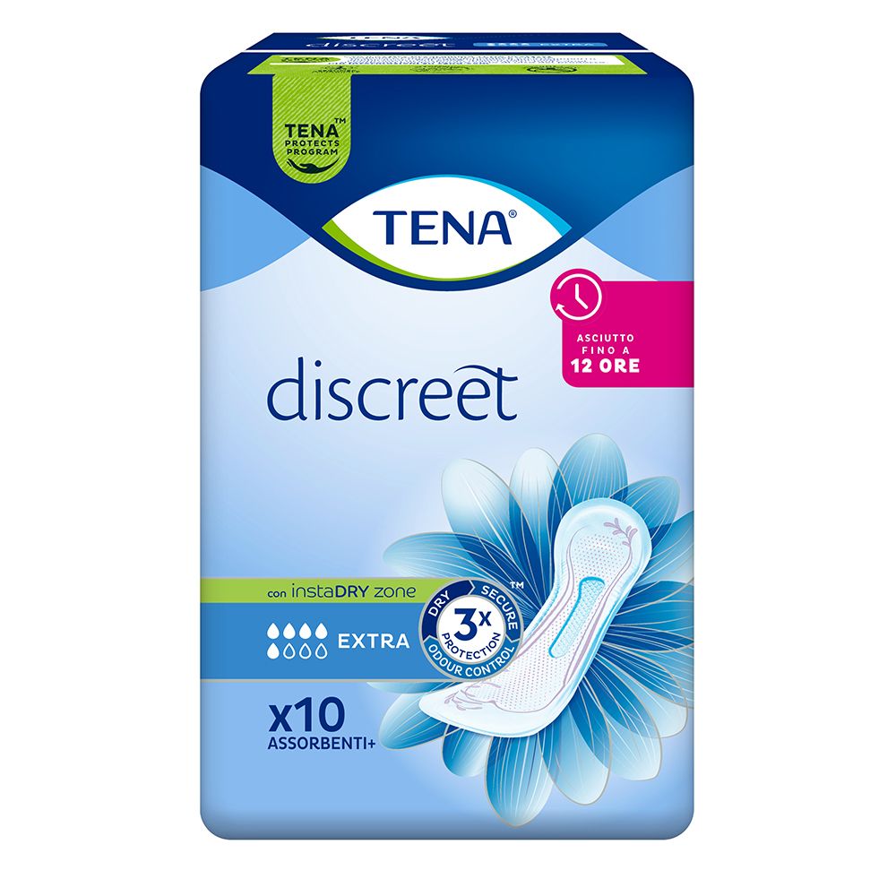 TENA Discreet Extra, assorbenti per incontinenza moderata
