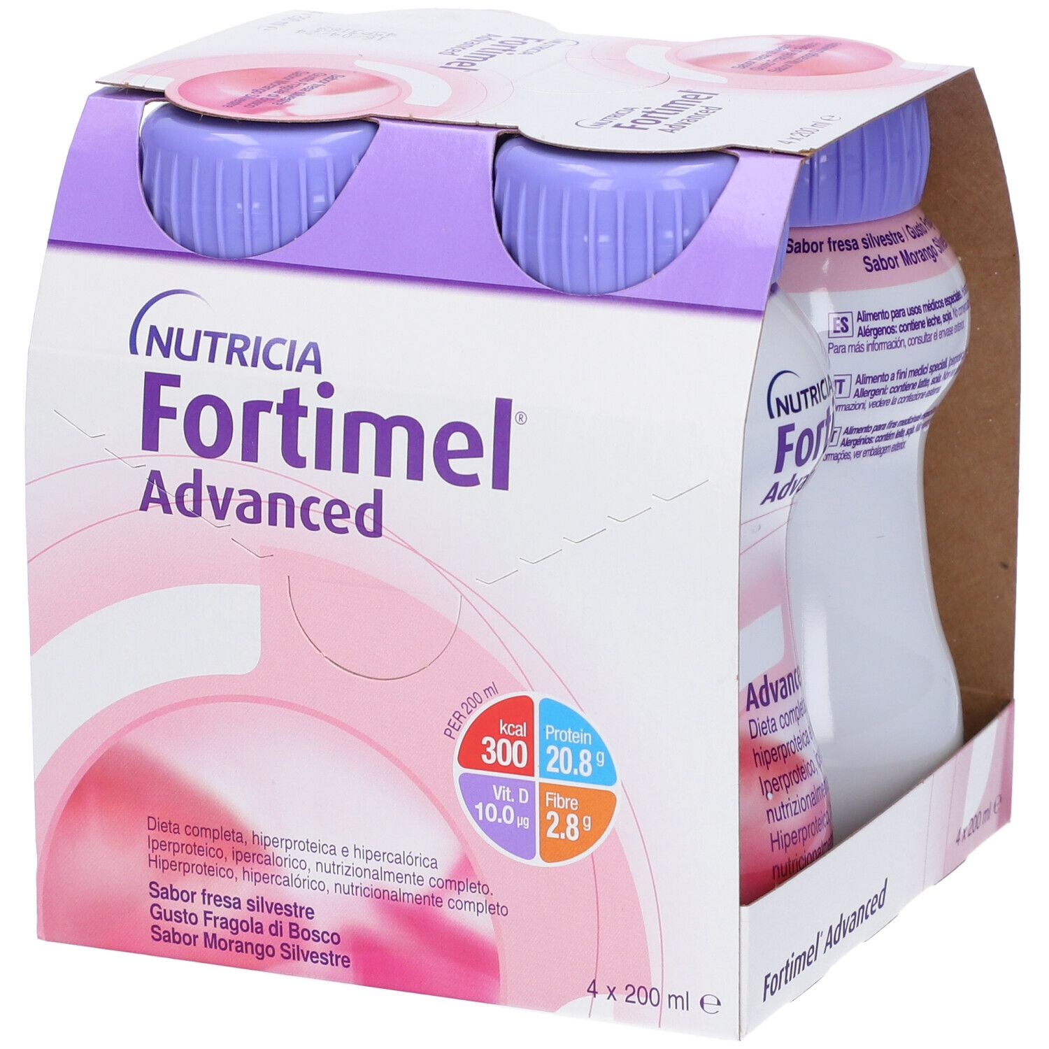 Fortimel Advanced Fragola Di Bosco 4 X 200 Ml