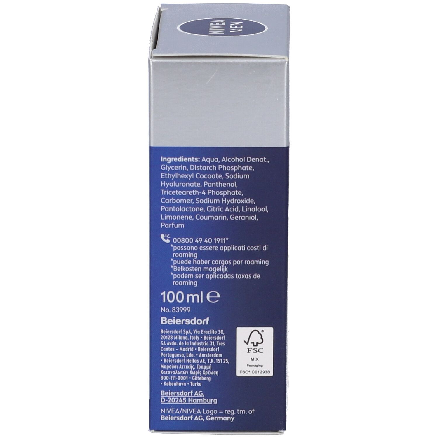 Nivea Men Anti-Age Hyaluron Balsamo Dopobarba 100 ml, Dopobarba uomo idratante per pelli mature