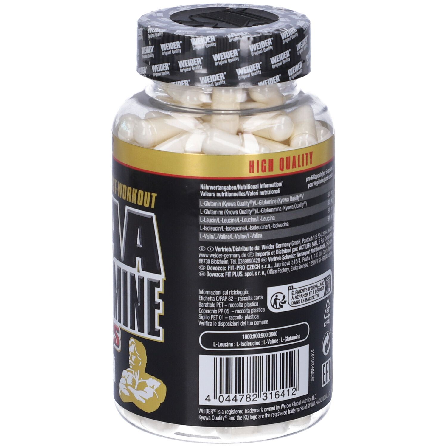 Weider Bcaa+L Glutamine 180 Capsule