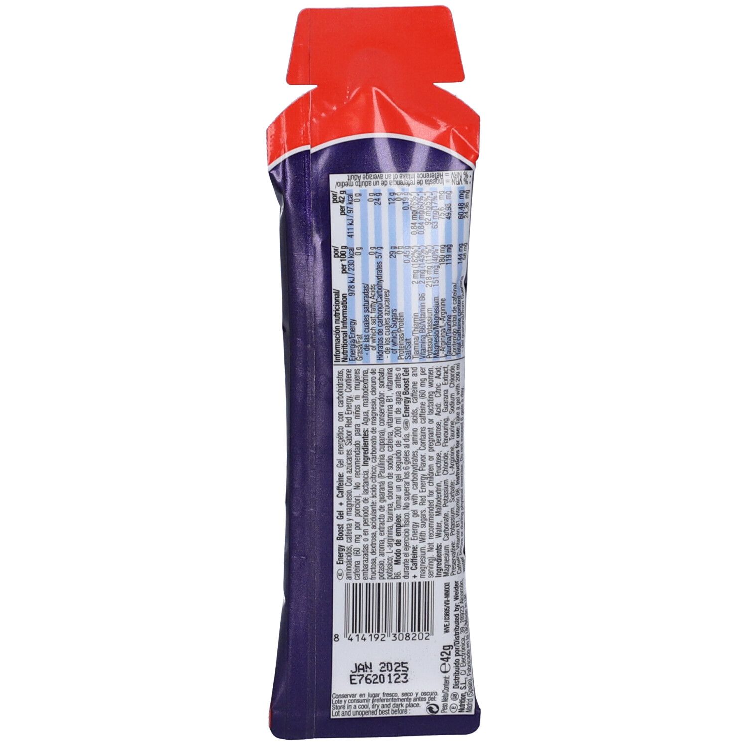 Victory Endurance Energy Boost Gel + Caffeina Frutti Rossi