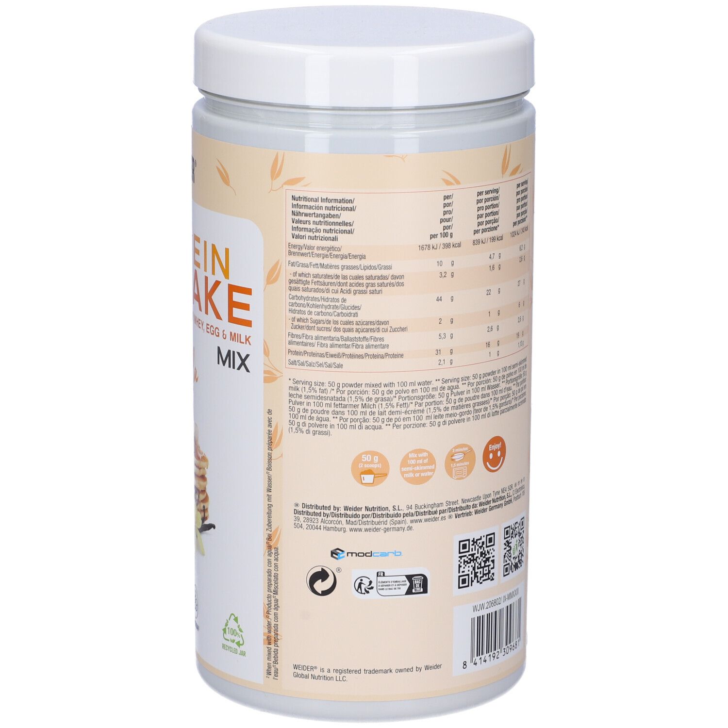 Weider Pancake Mix Vaniglia
