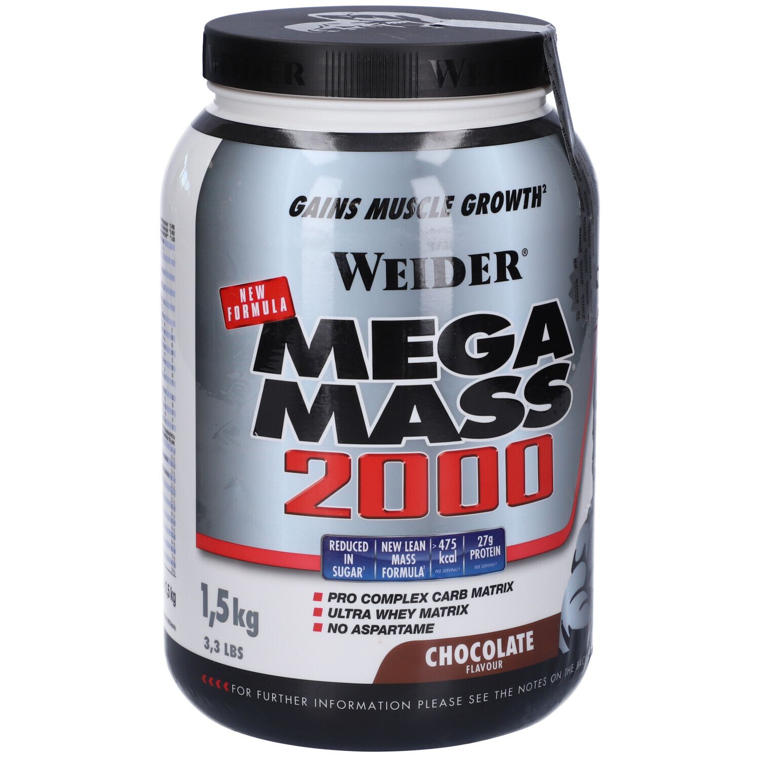 Weider Super Mega Mass 2000 Cioccolato 1,5 Kg
