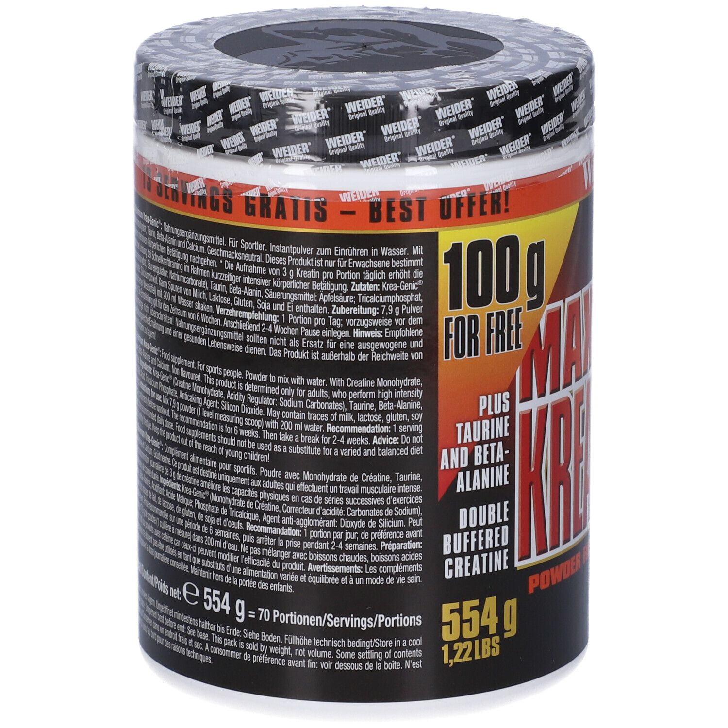 Weider Maximum Krea Genic Polvere 554 G