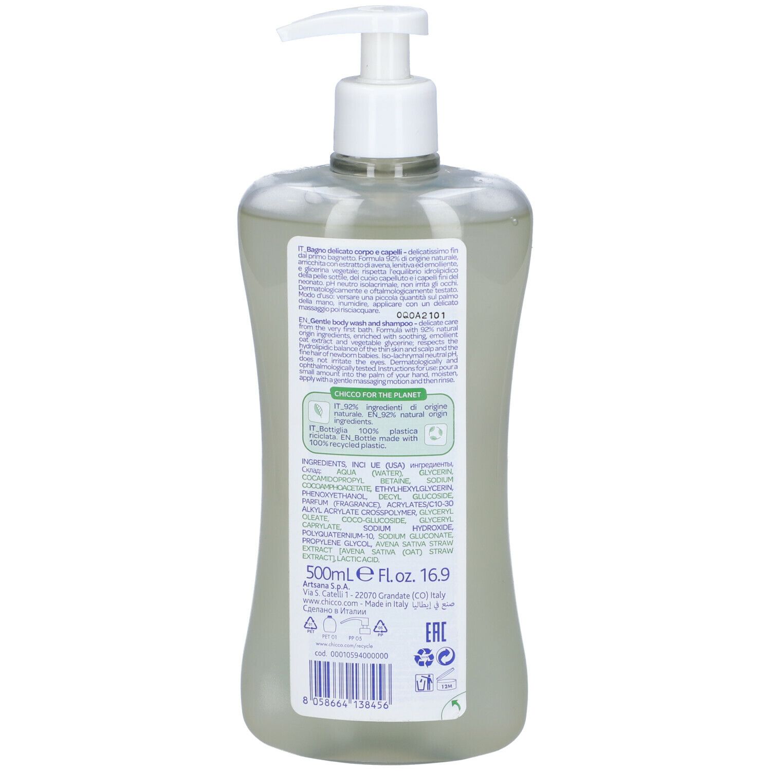 Chicco Baby Moments Bagno Delicato Corpo E Capelli