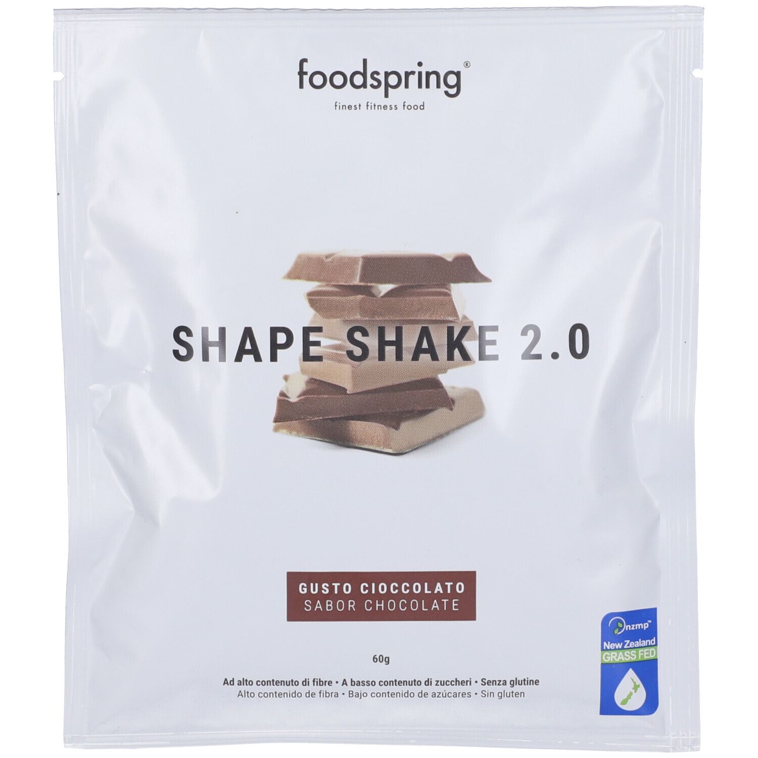 Foodspring® Shape Shake 2.0 Monoporzione Cioccolato 60 g - Redcare