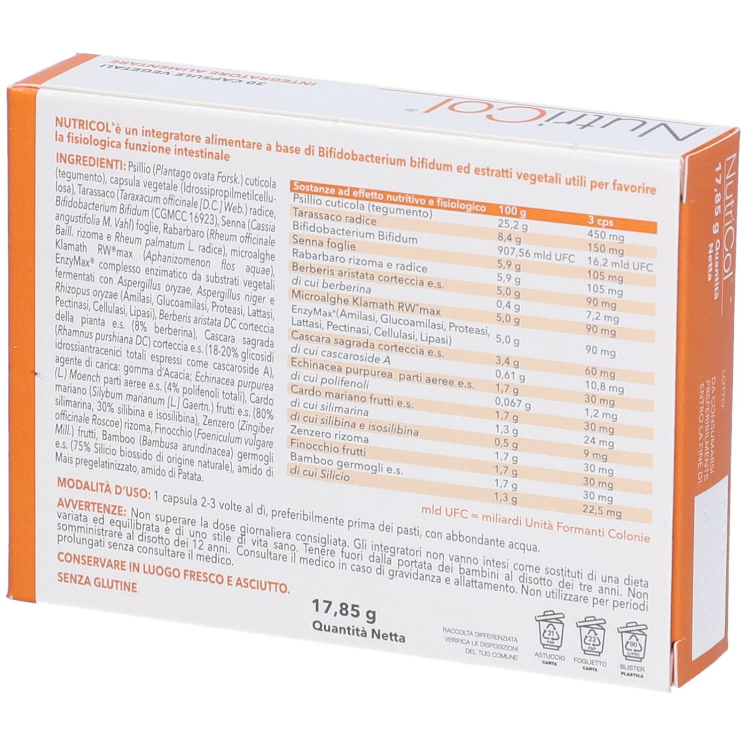 Nutricol 30 Capsule Vegetali