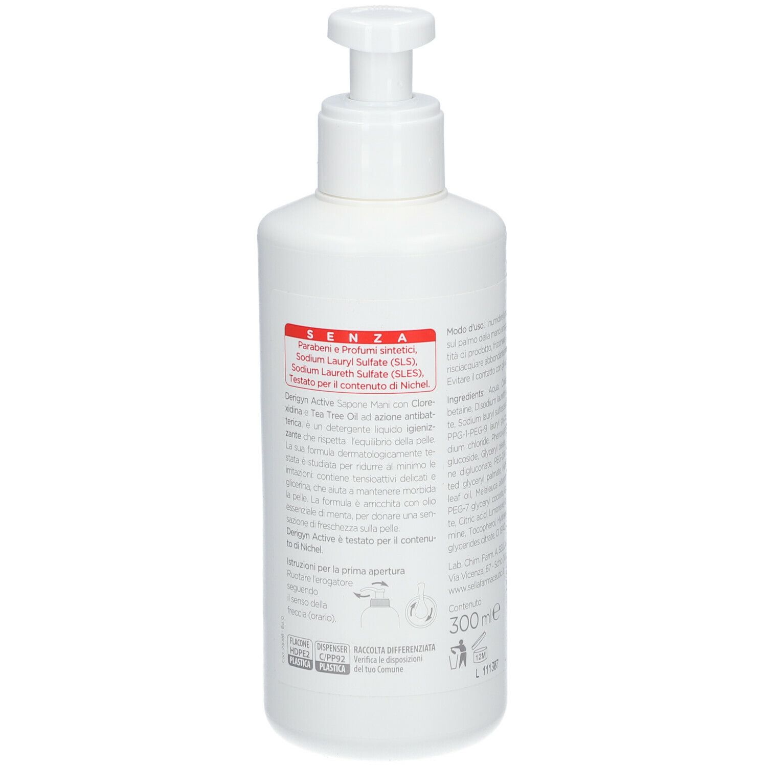 SELLA Derigyn - Active Fast Ph 5,5 Sapone Mani Igienizzante