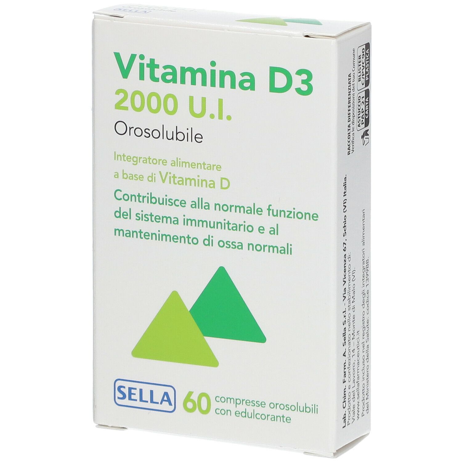 SELLA Vitamina D3 2000 U.I. Orosolubile