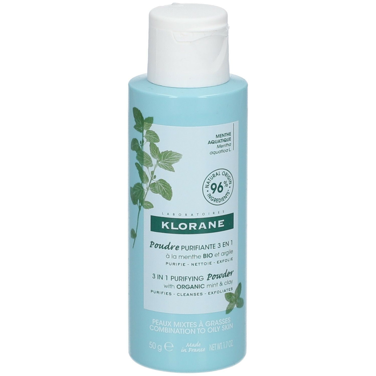 KLORANE Polvere Purificante 3 in 1 alla Menta BIO e all'Argilla