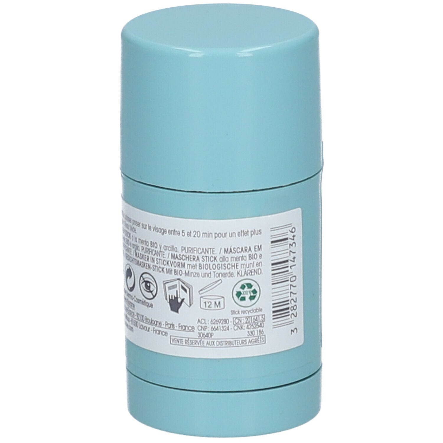 Klorane Maschera Stick alla Menta BIO e all'Argilla 25g - Opaccizza pelle grassa