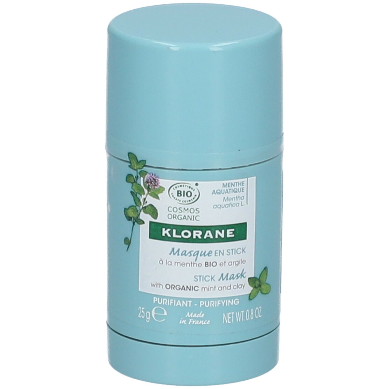 Klorane Maschera Stick alla Menta BIO e all'Argilla 25g - Opaccizza pelle grassa