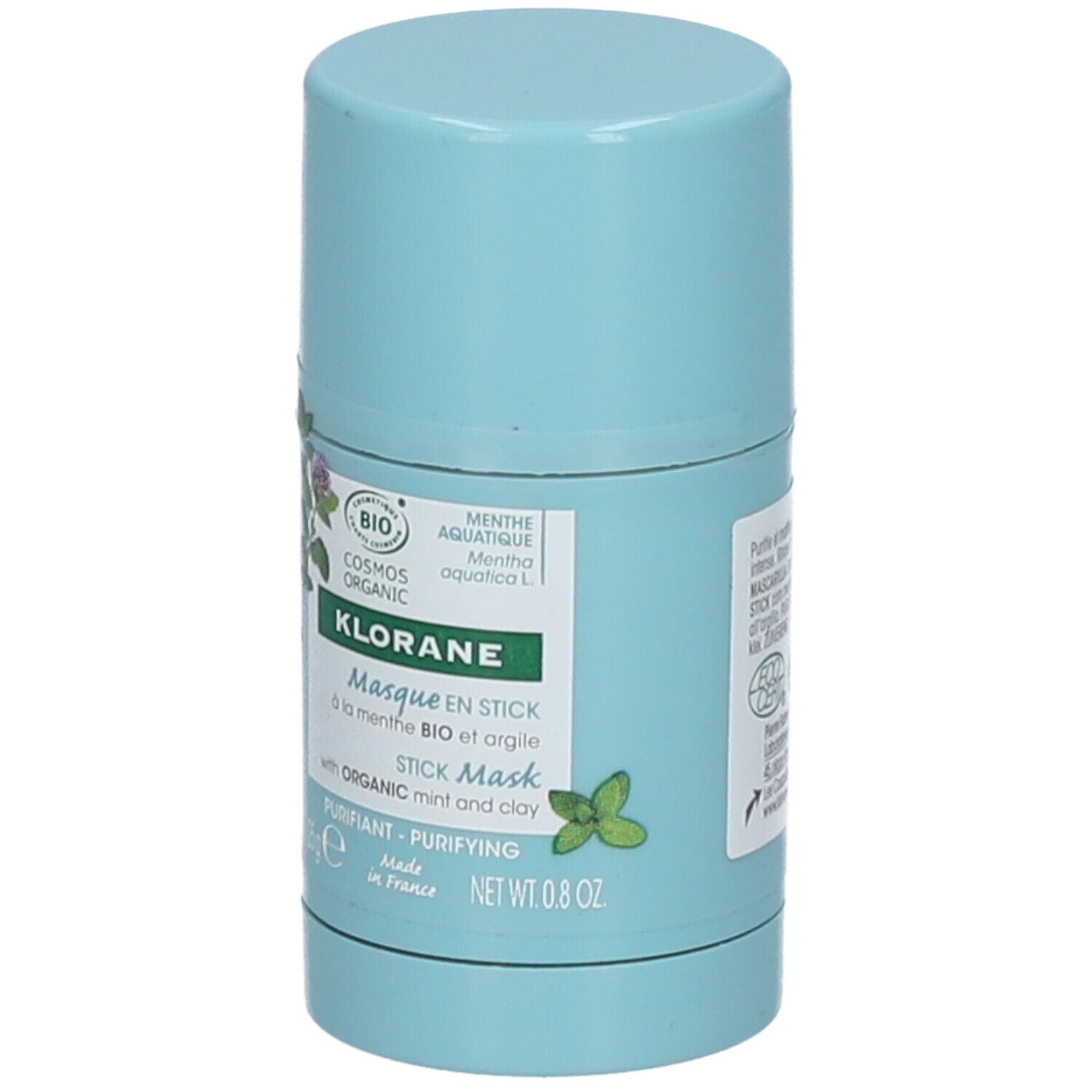 Klorane Maschera Stick alla Menta BIO e all'Argilla 25g - Opaccizza pelle grassa