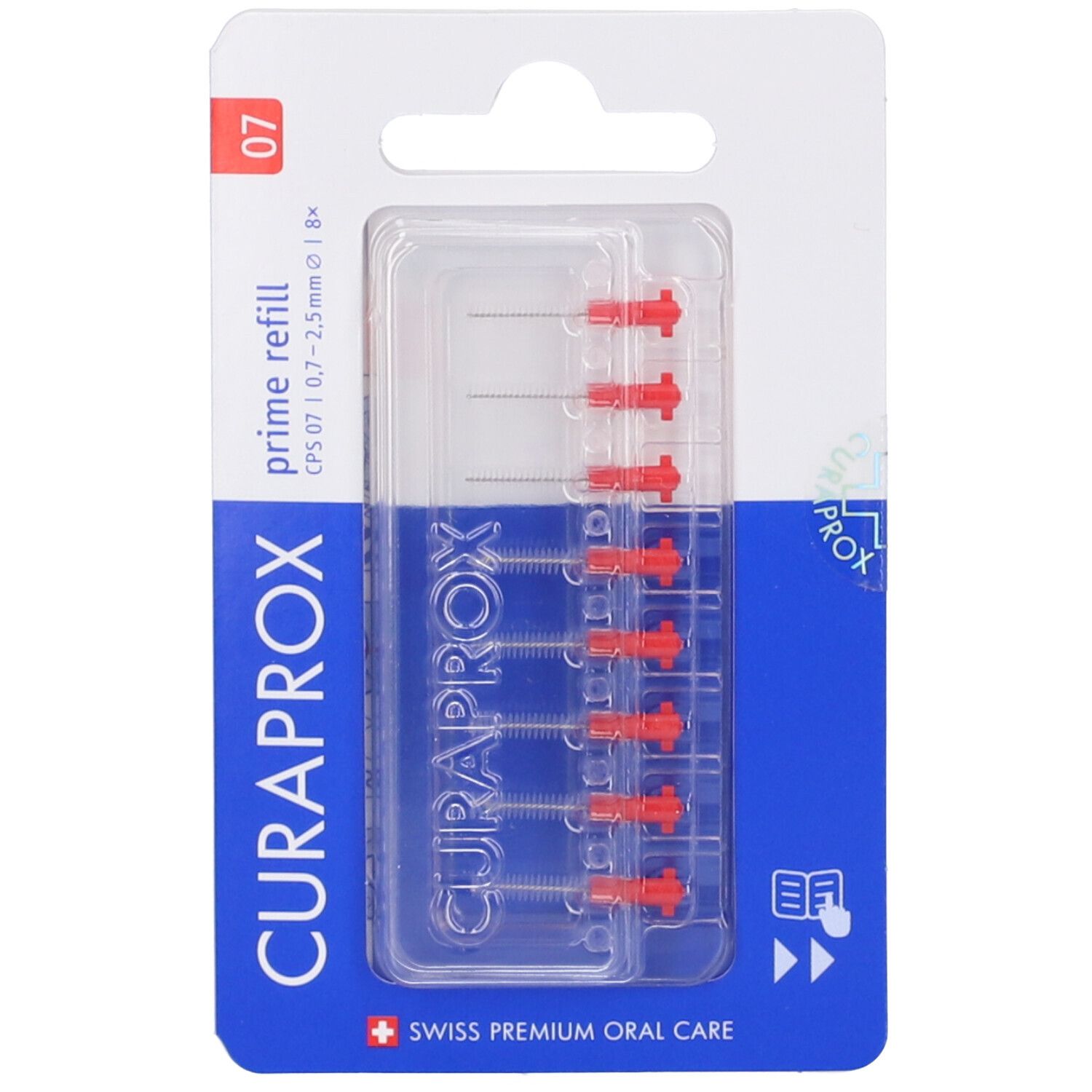 Curaprox Cps 07 Scovolino Prime Refill Red 8 Pezzi