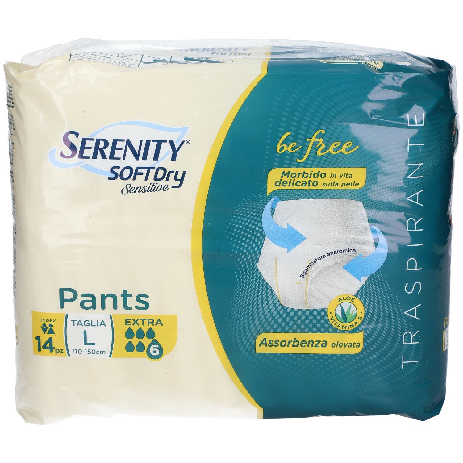 Serenity SoftDry Sensitive Be Free Pants L