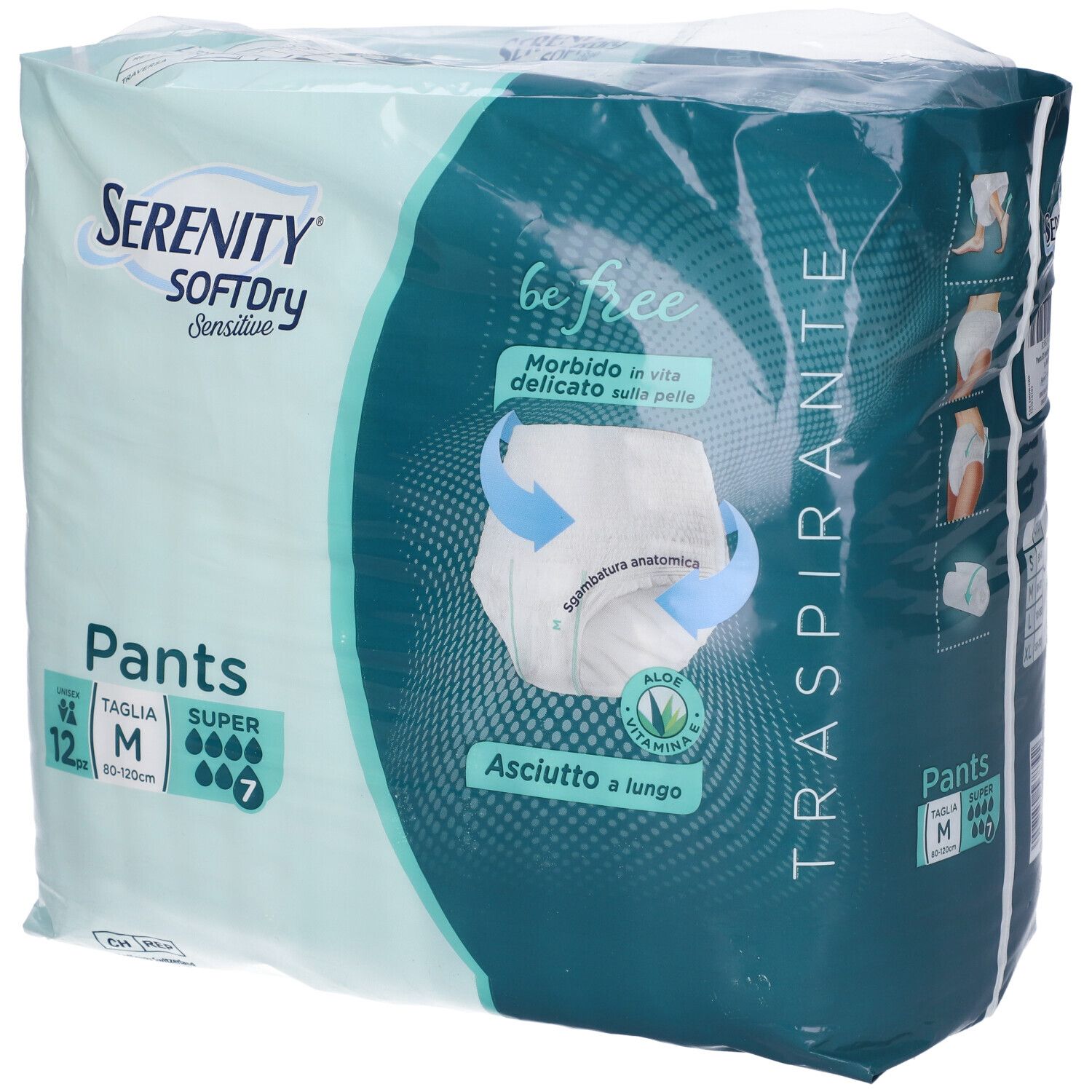 Serenity Pants Sd Sensitive Super M 12 Pezzi