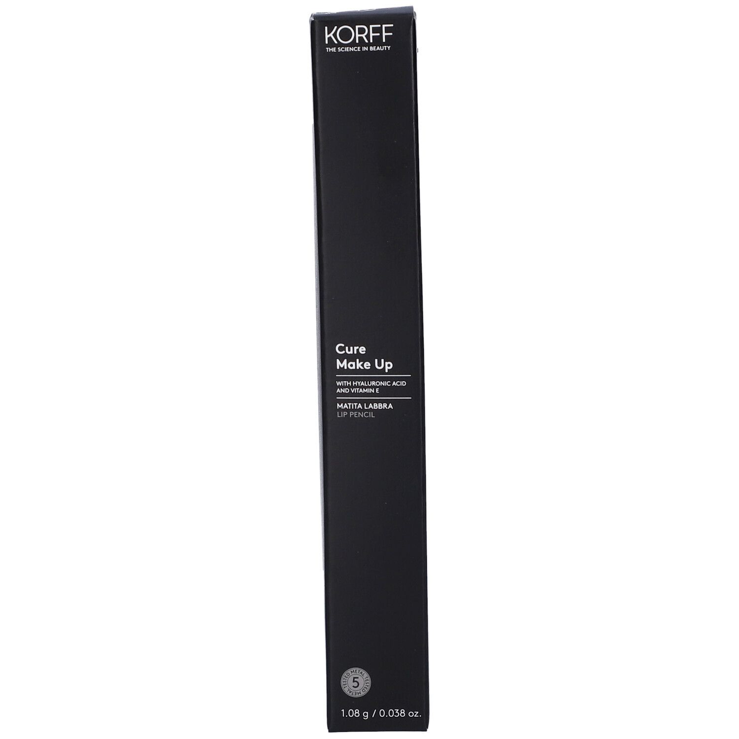 Confezione KORFF Cure Make Up per rossetto, fronte con nome del prodotto.