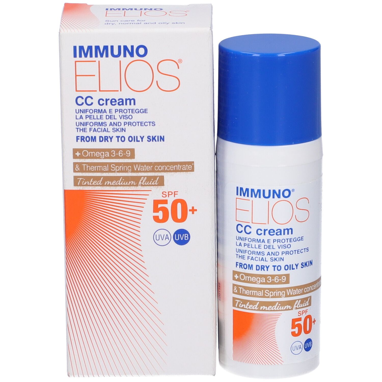 Immuno Elios Cc Cream Spf50+ Tinted Medium 40 Ml