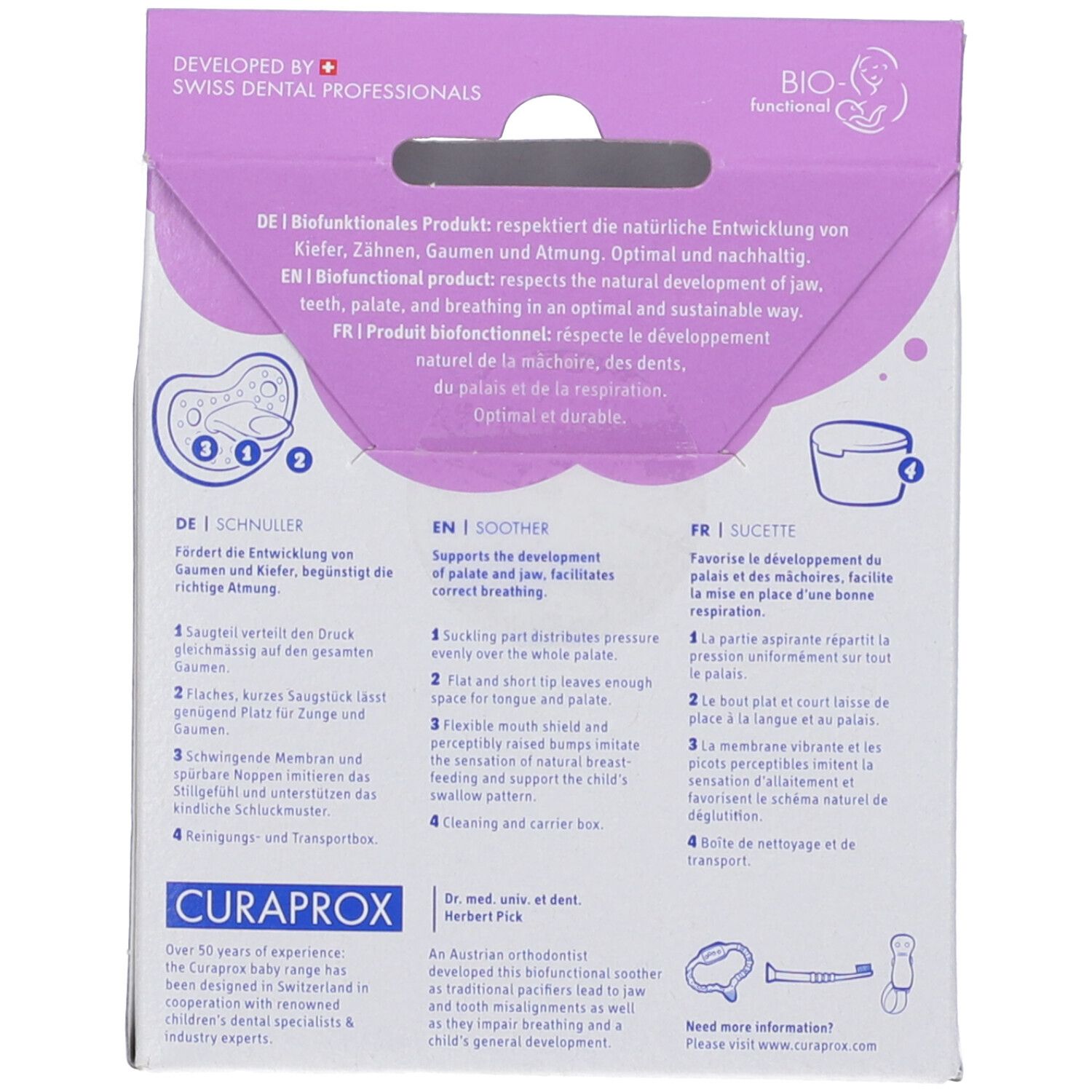 Curaprox Baby Soother Blue Taglia 0 Per Tutte le Età Blue