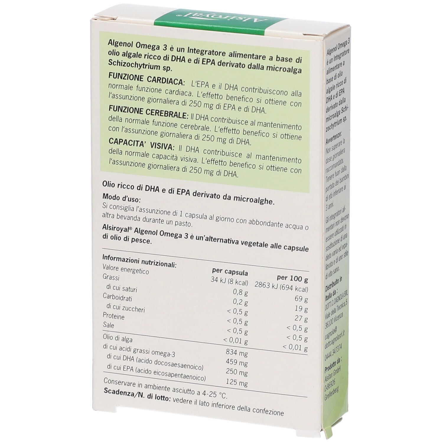 Alsiroyal ALGENOL Omega 3 Vegetale