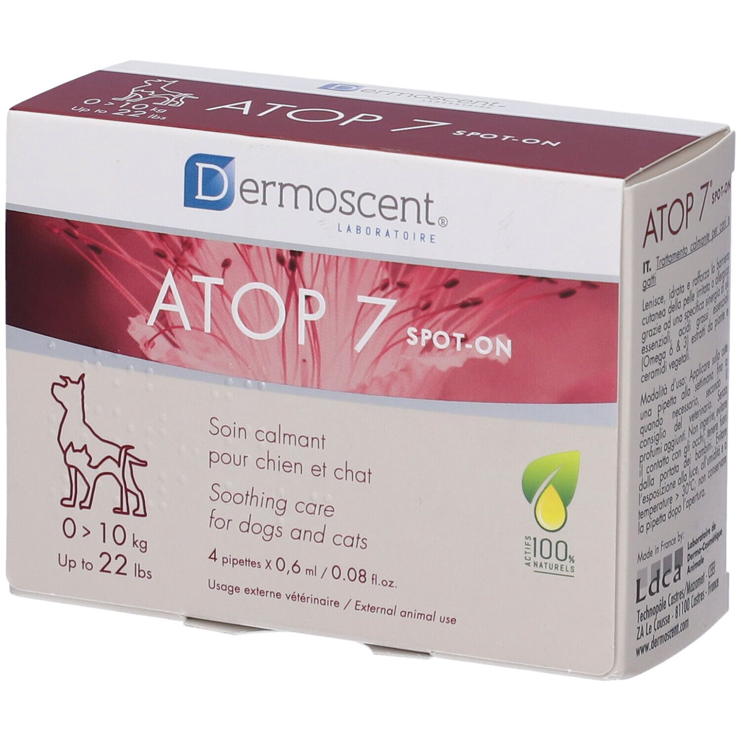 Atop 7 Spot-On Dogs&Cats 10 Kg 4 Pipette X 0,6 Ml