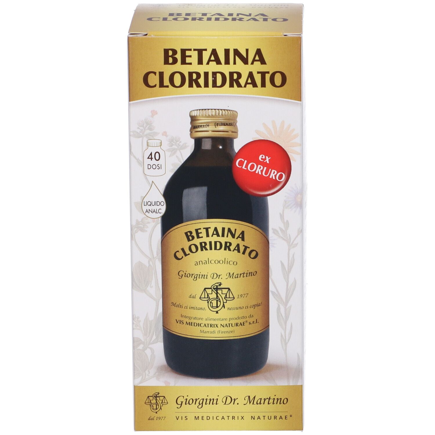 Betaina Cloridrato Liquido Analcolico 200 Ml