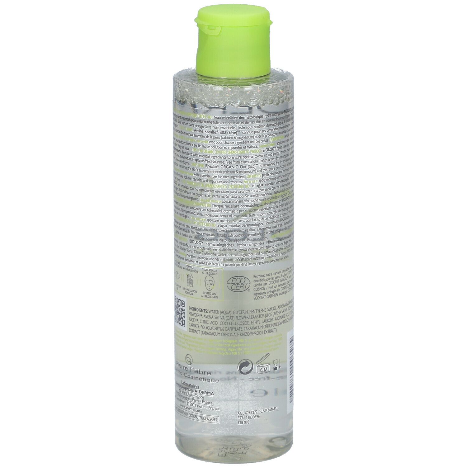 A-Derma Biology Acqua micellare dermatologica idra-detergente 200ml - Struccante