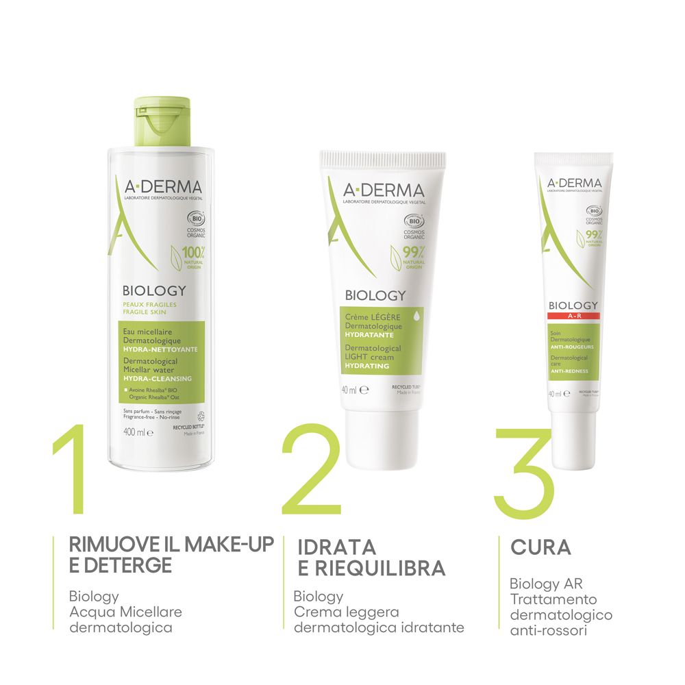 A-Derma Biology Acqua micellare dermatologica idra-detergente 200ml - Struccante