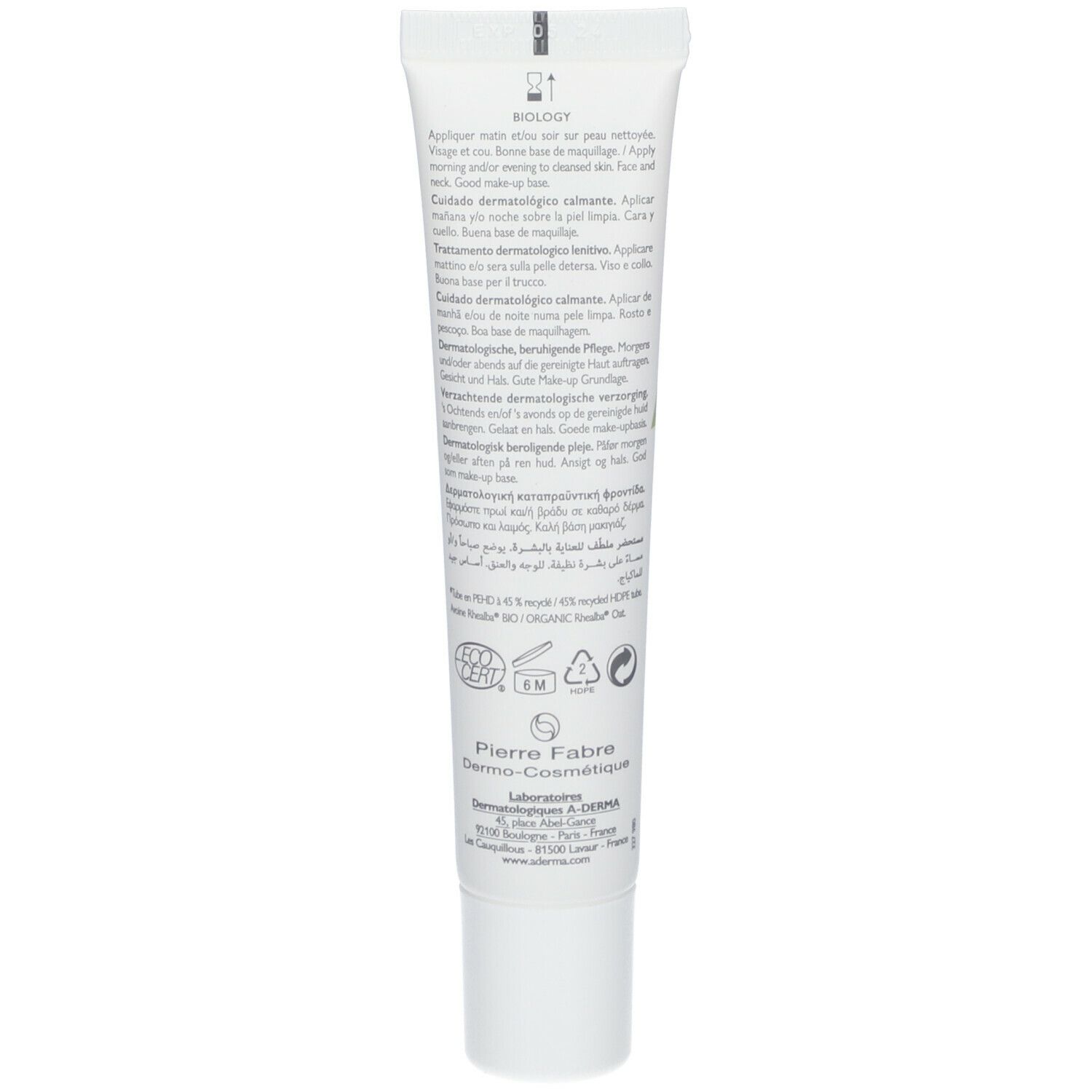 A-Derma Biology Calm Trattamento dermatologico lenitivo 40ml - Pelle reattiva, intollerante