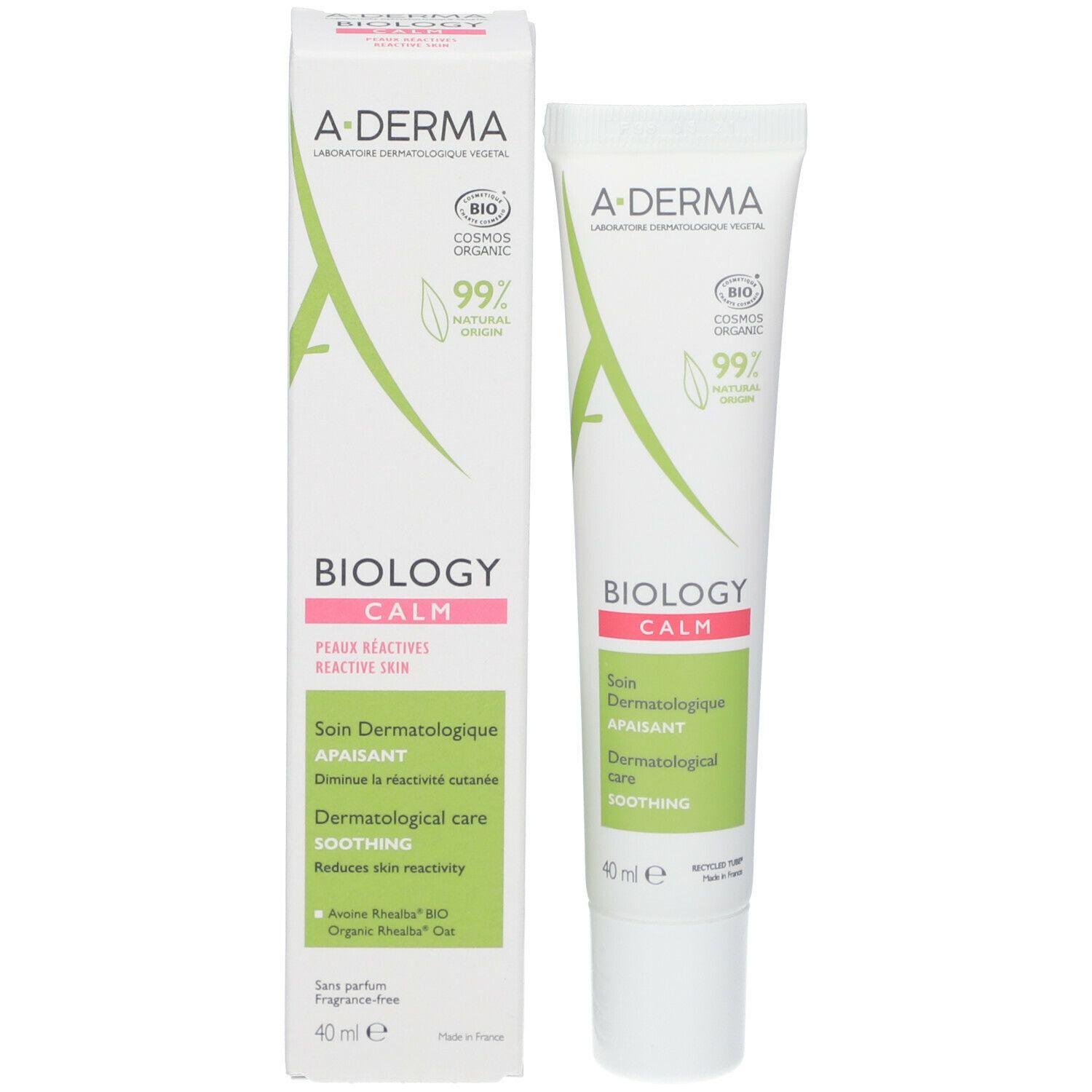 A-Derma Biology Calm Trattamento dermatologico lenitivo 40ml - Pelle reattiva, intollerante