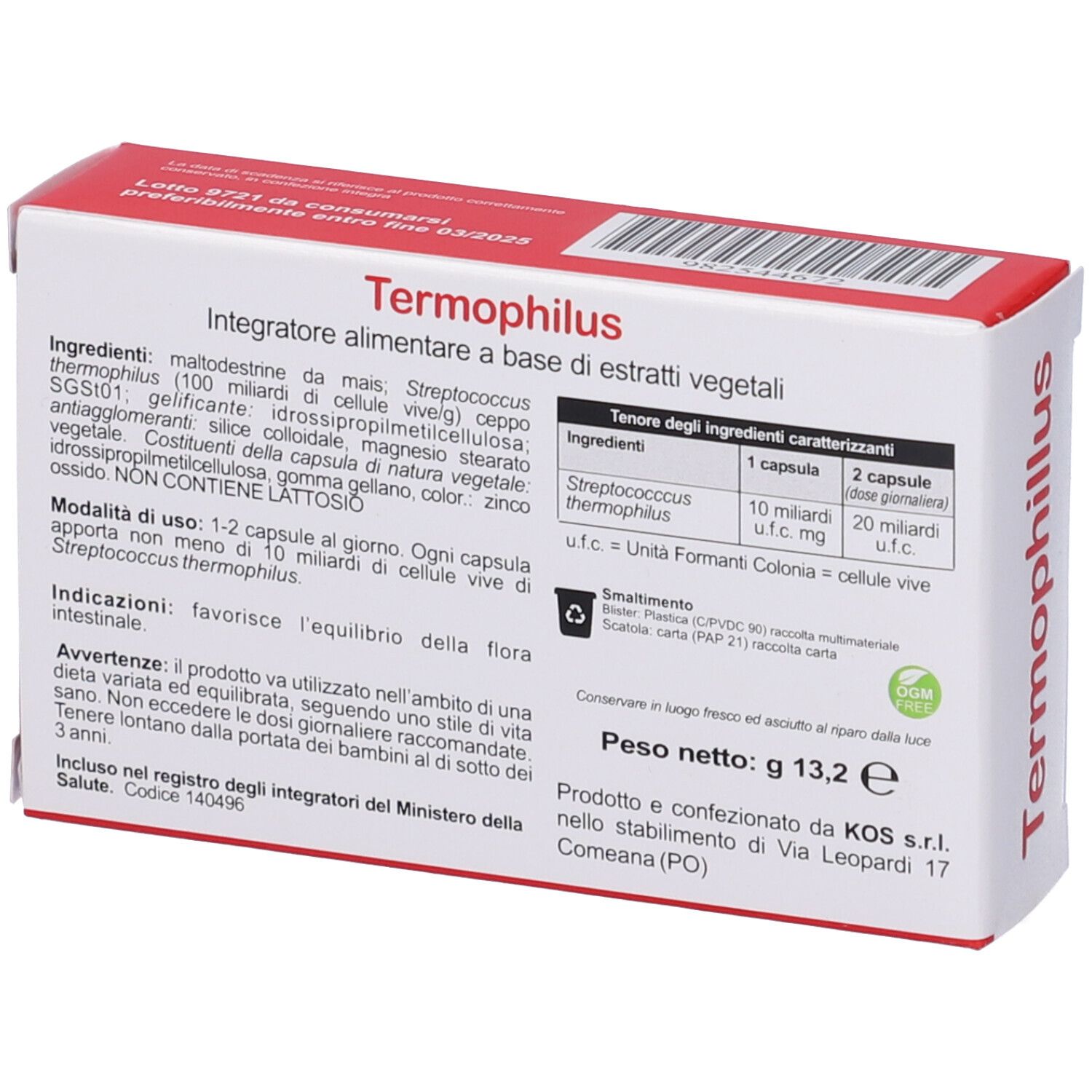 KOS Thermophilus Capsule