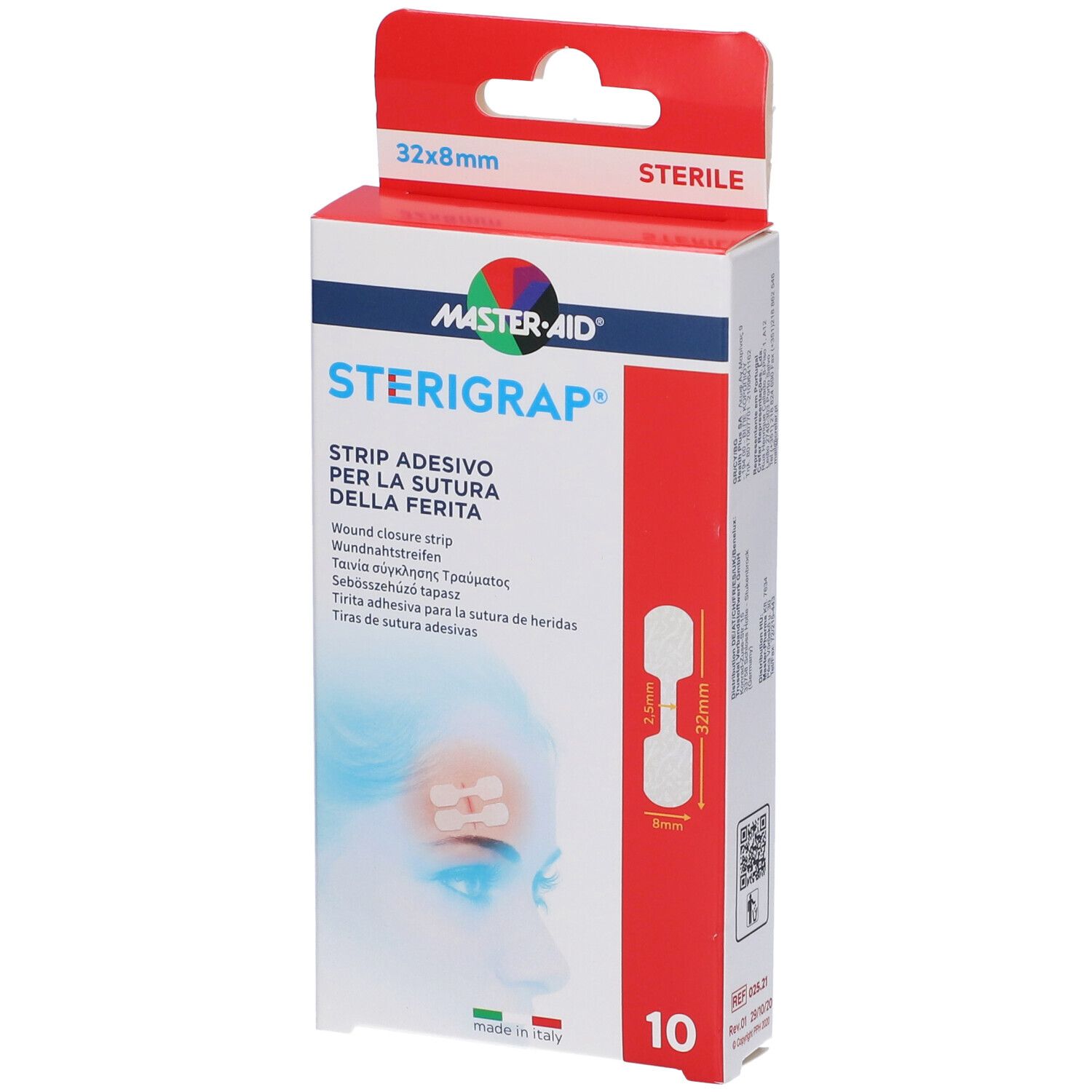 Master-Aid Sterigrap Strip Adesivo Sutura Ferite 32X8 Mm 10 Pezzi