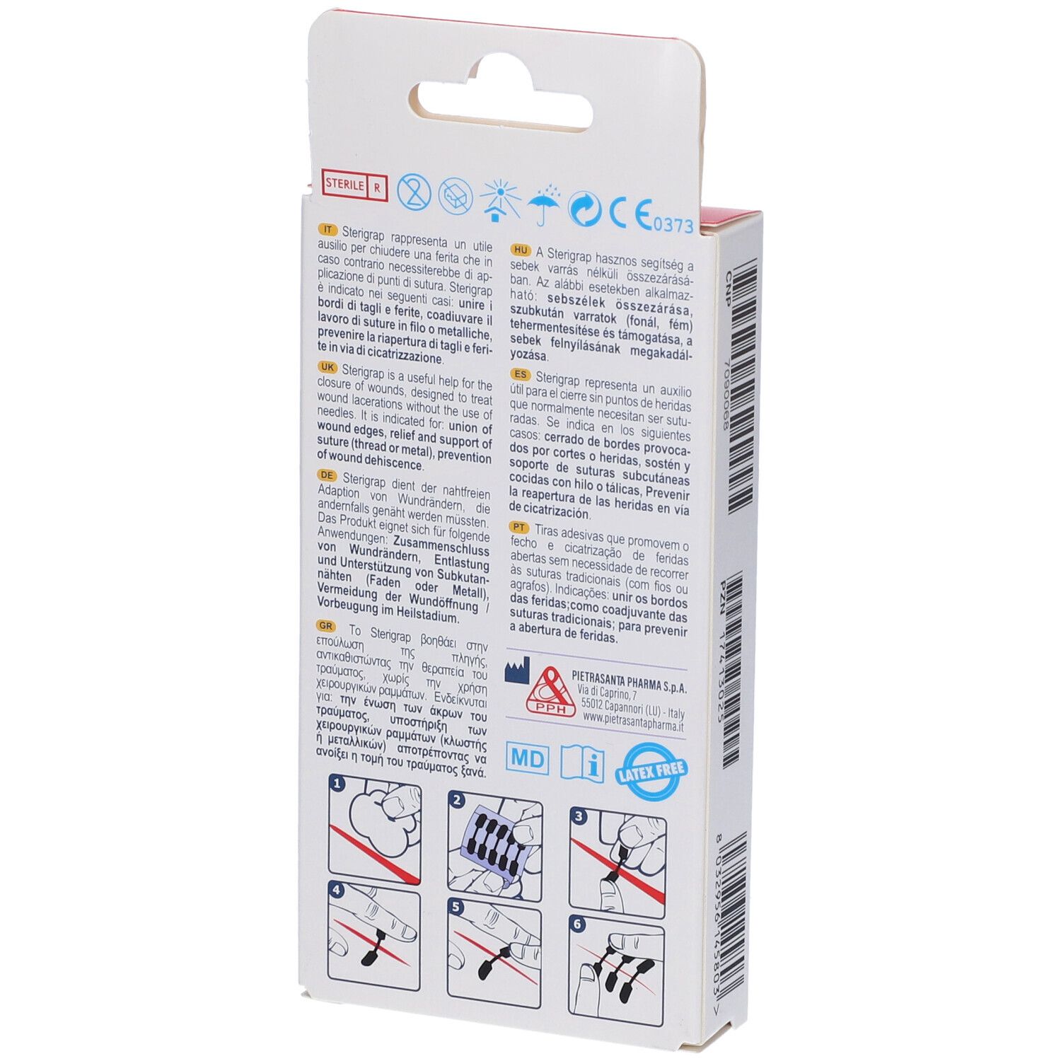 Master-Aid Sterigrap Strip Adesivo Sutura Ferite 32X8 Mm 10 Pezzi