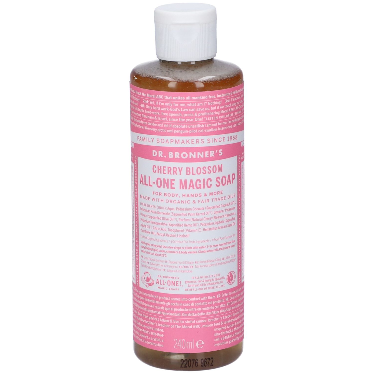 Dr. Bronner’s Sapone Liquido 18-in-1 Cherry Blossom 240 ml