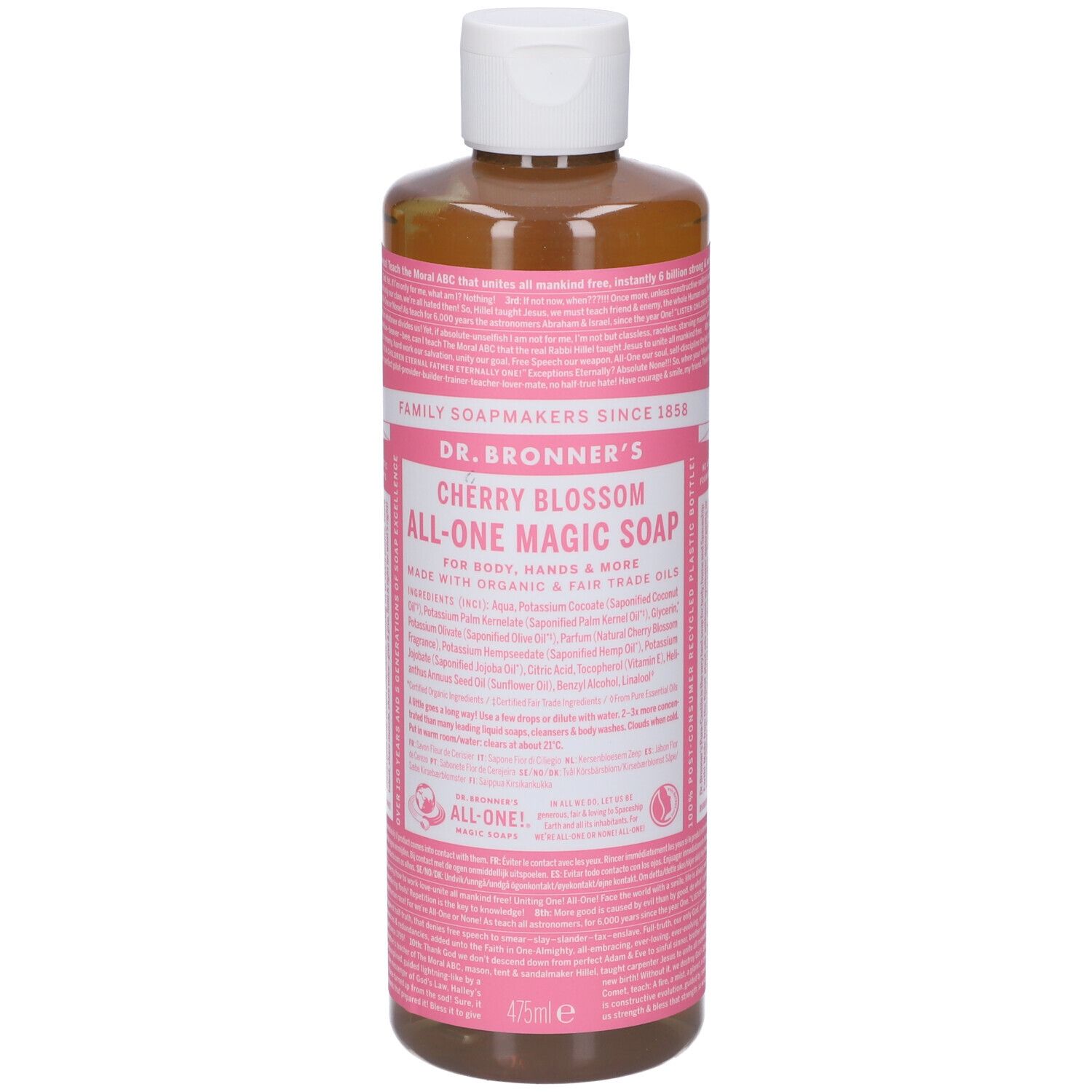 Dr. Bronner’s Sapone Liquido 18-in-1 Cherry Blossom 475 ml