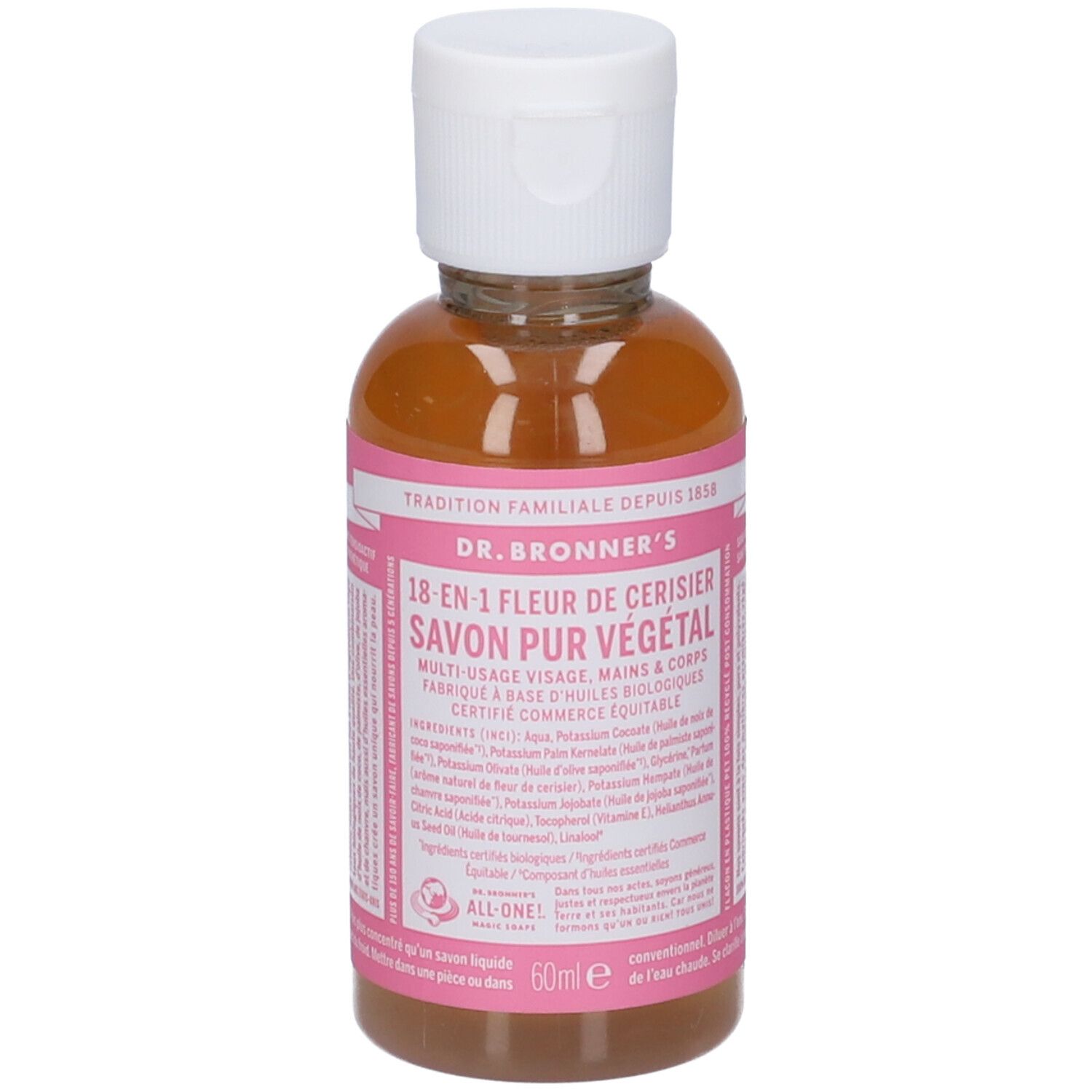 Dr. Bronner’s Sapone Liquido 18-in-1 Cherry Blossom 60 ml
