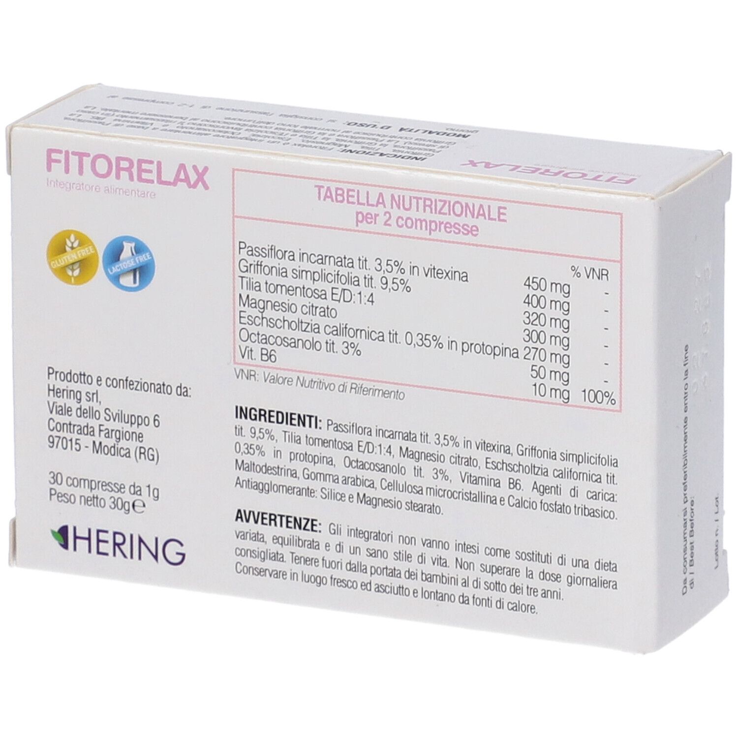 HERING Fitorelax Compresse