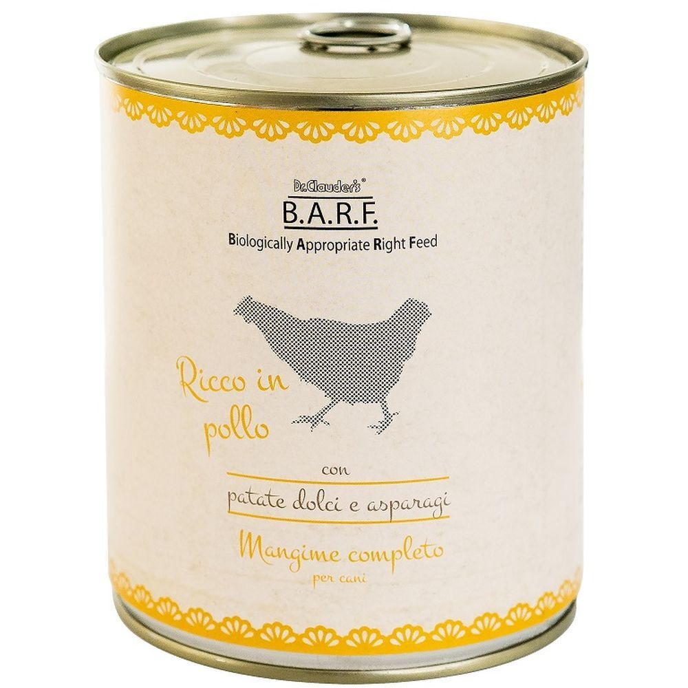Barf Cane Trito Di Pollo Con Patate Dolci E Asparagi 800 G