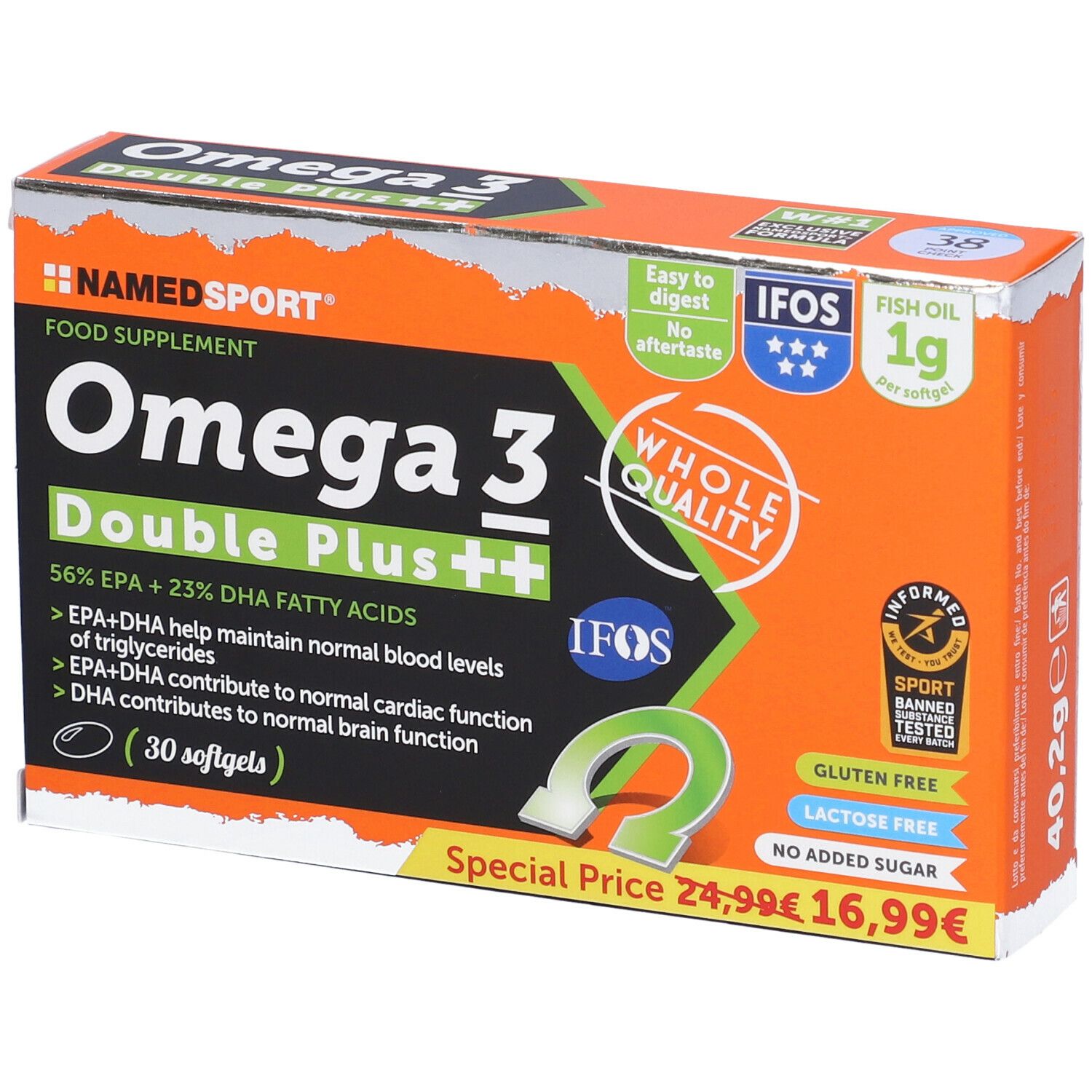 NAMEDSPORT® Omega 3 Double Plus ++ 30 Pc Redcare