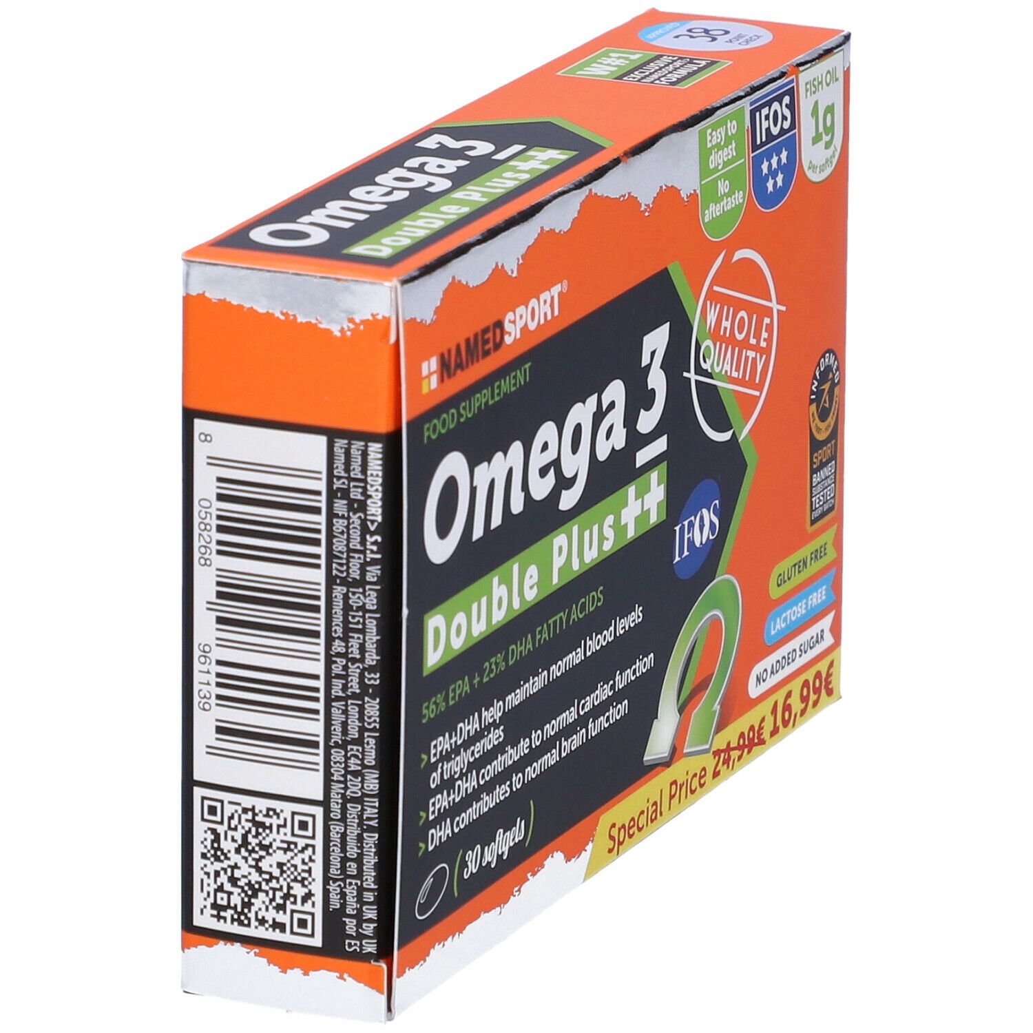 NAMEDSPORT® Omega 3 Double Plus ++ 30 Pc Redcare