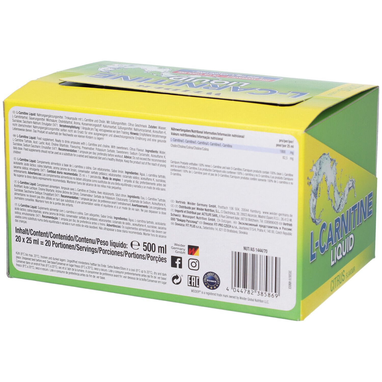 Weider L Carnitine Liquid Agrumi 500 G