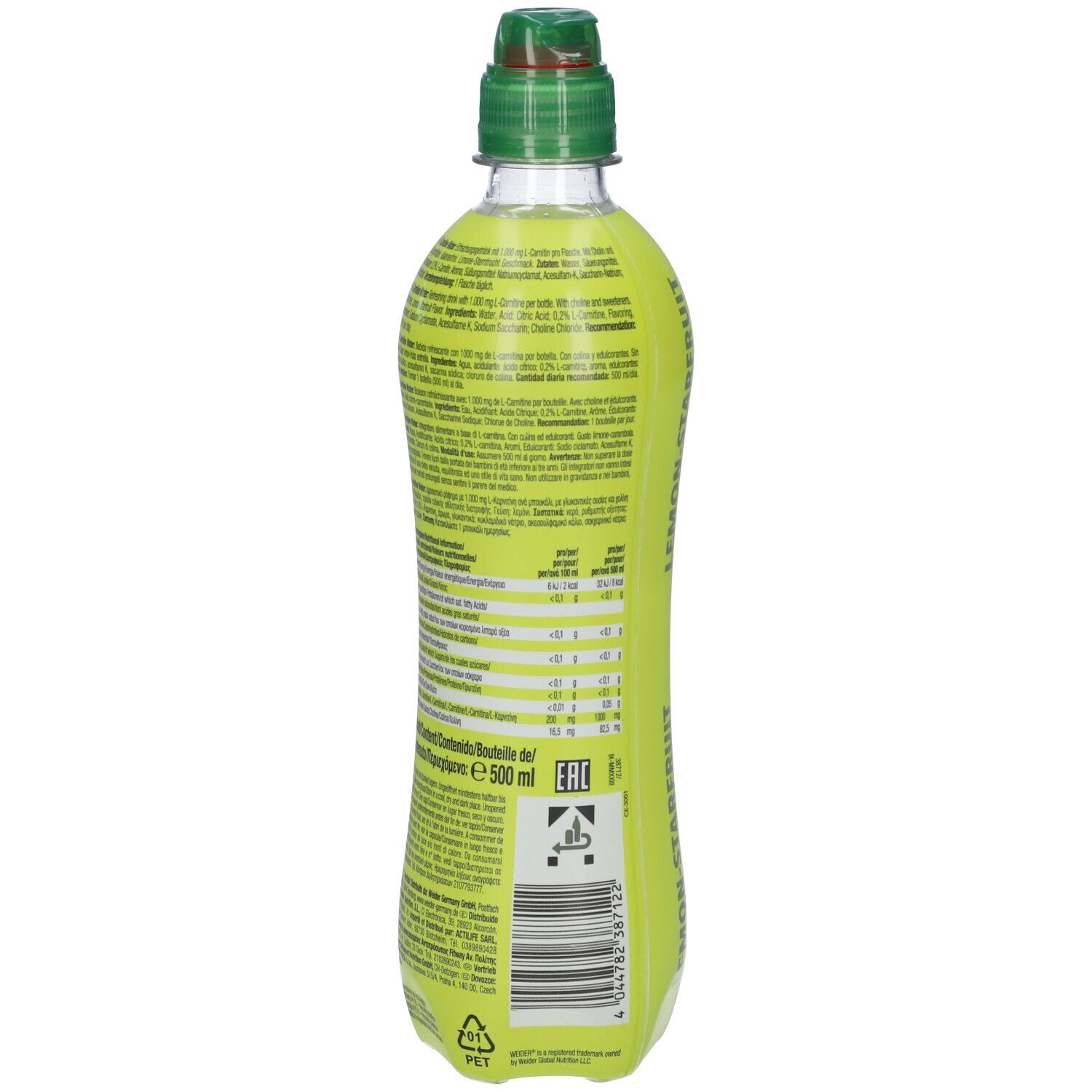 Weider L-Carnitine Water Lemon-Starfruit