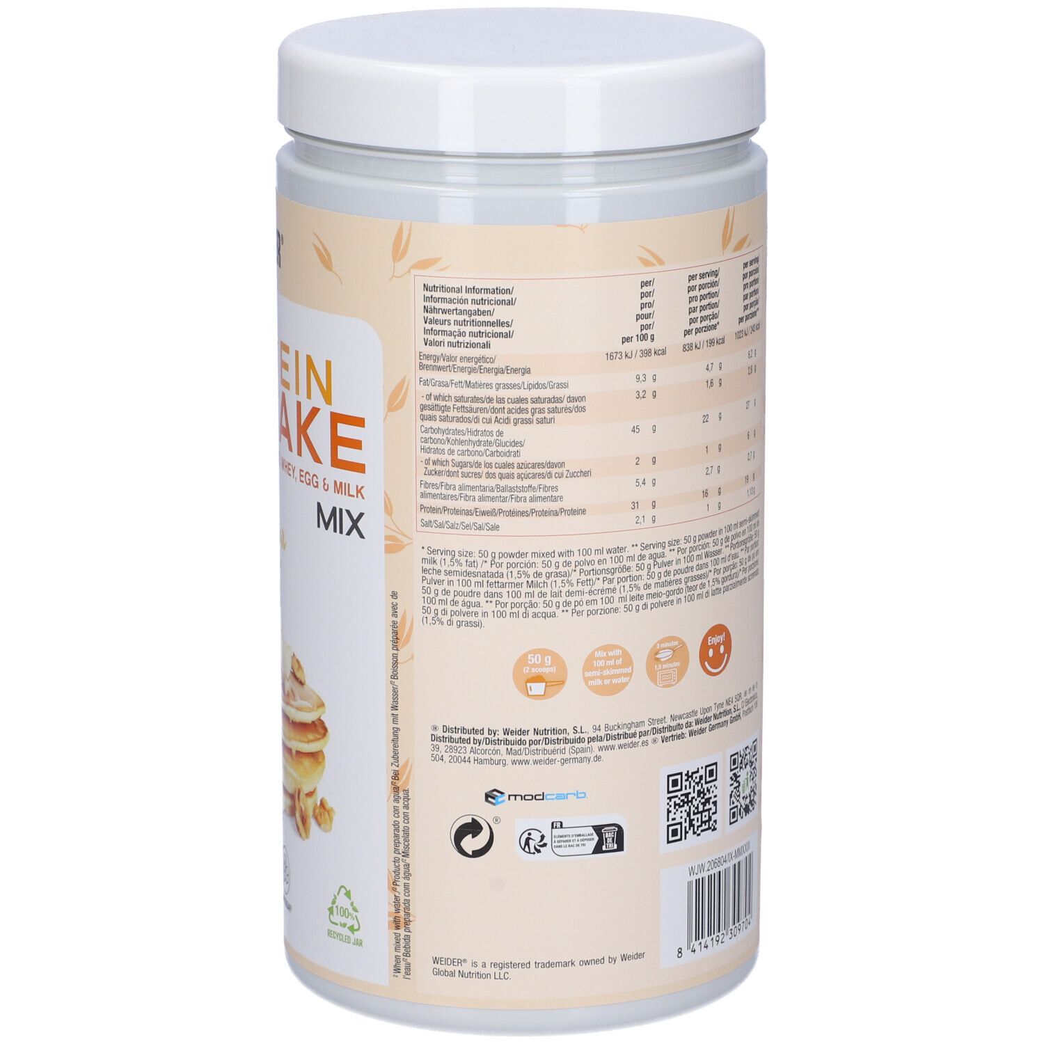Weider Pancake Mix Banana