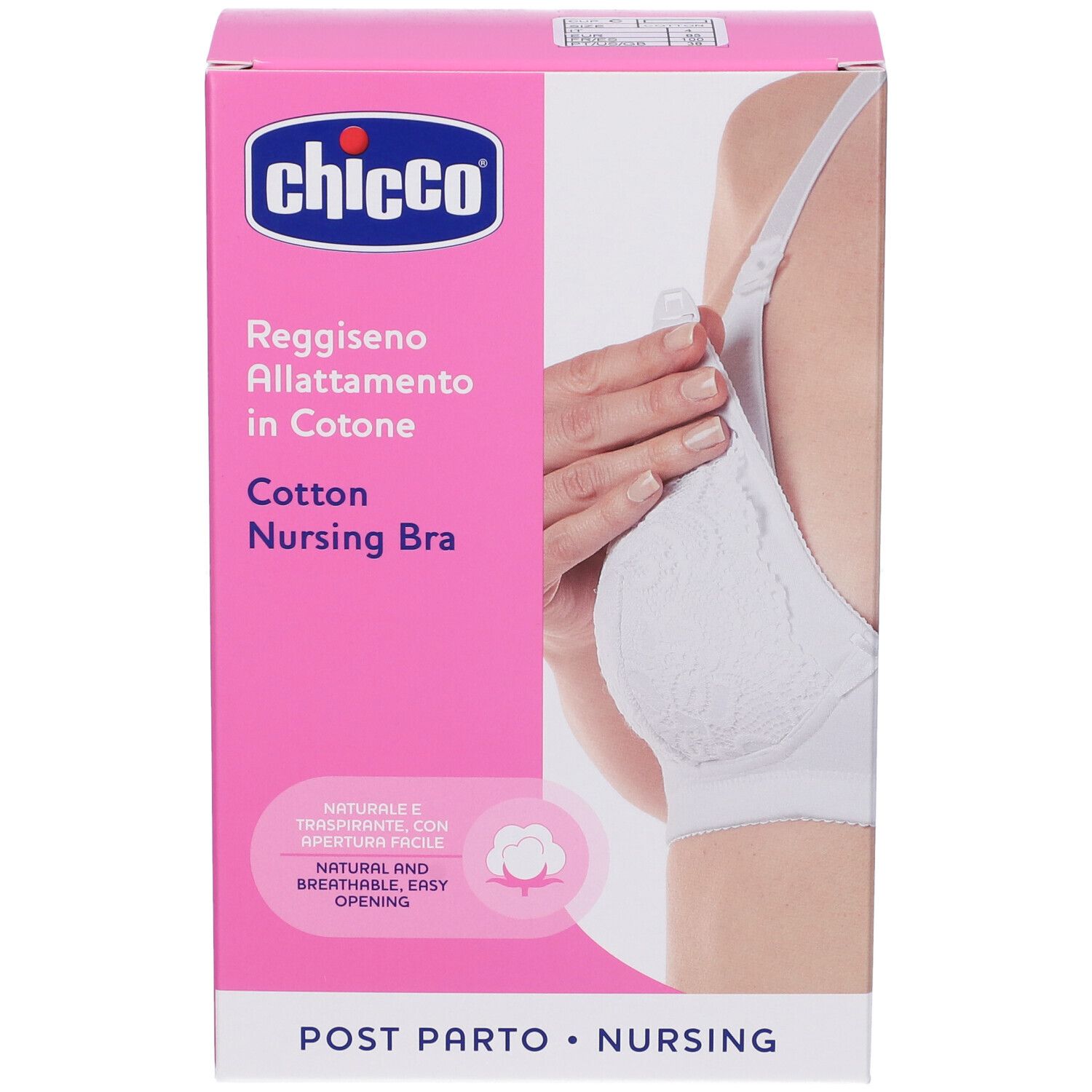 Chicco Reggiseno Allattamento Microfibra Bianco 4C