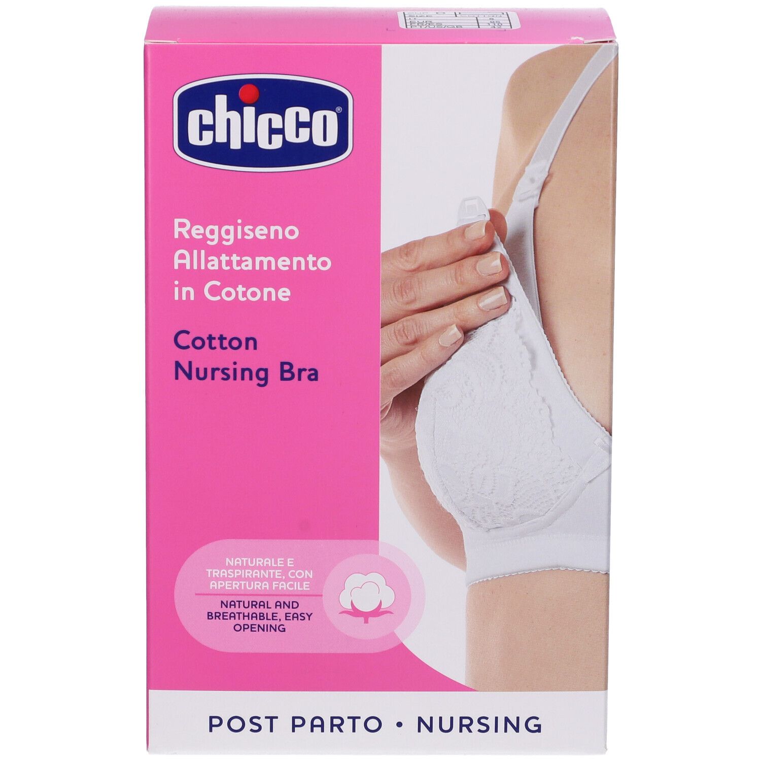 Chicco Reggiseno Allattamento in Cotone Colore Bianco Taglia 6D