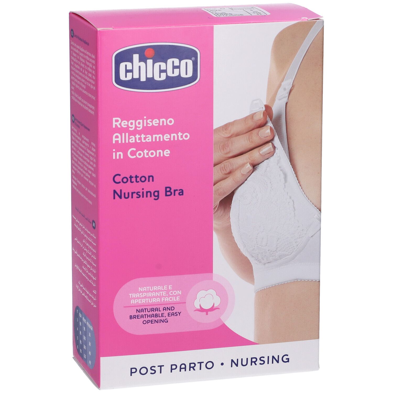 Chicco Reggiseno Allattamento in Cotone Colore Bianco Taglia 6D