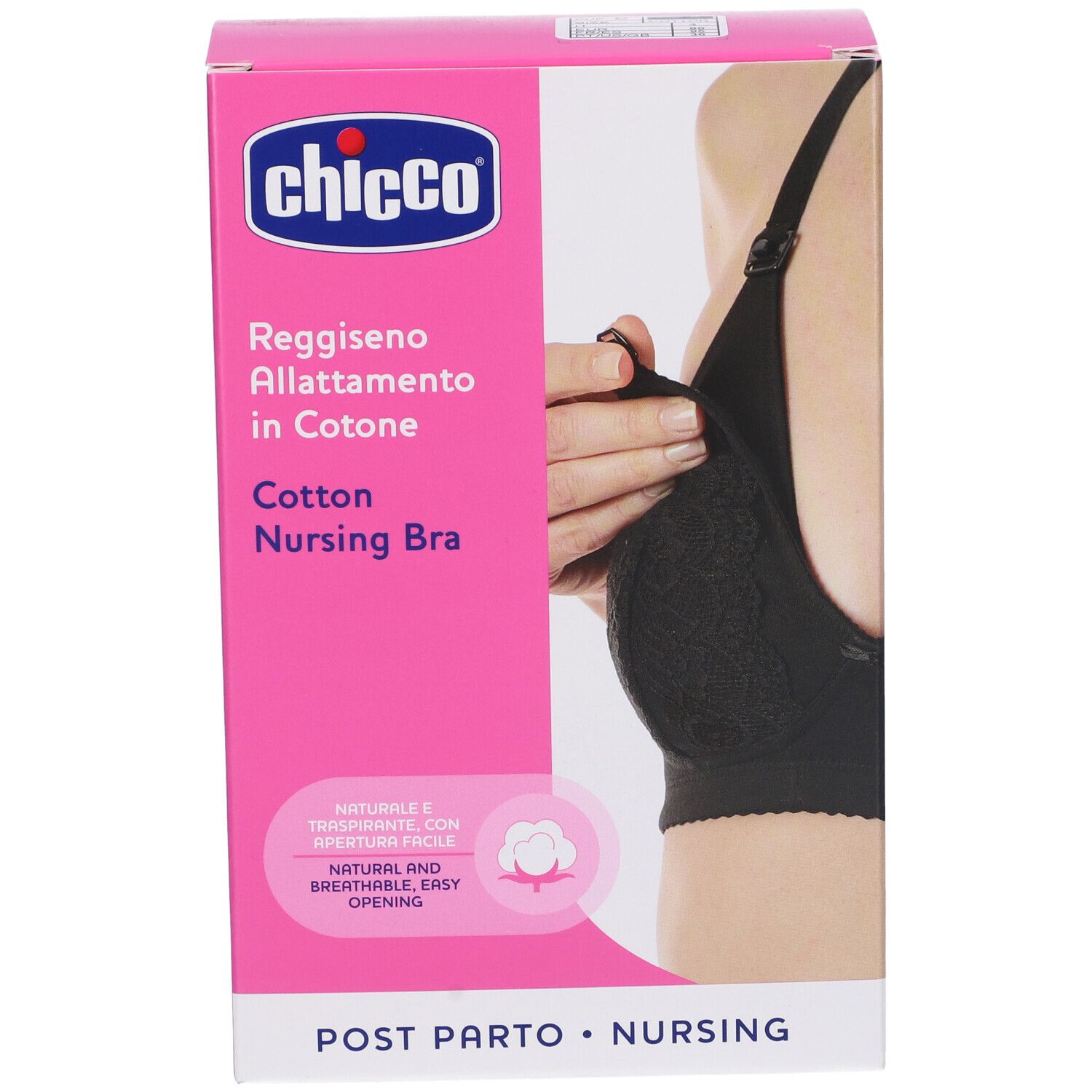 Chicco Reggiseno Allattamento in Cotone Colore Nero Taglia 3C
