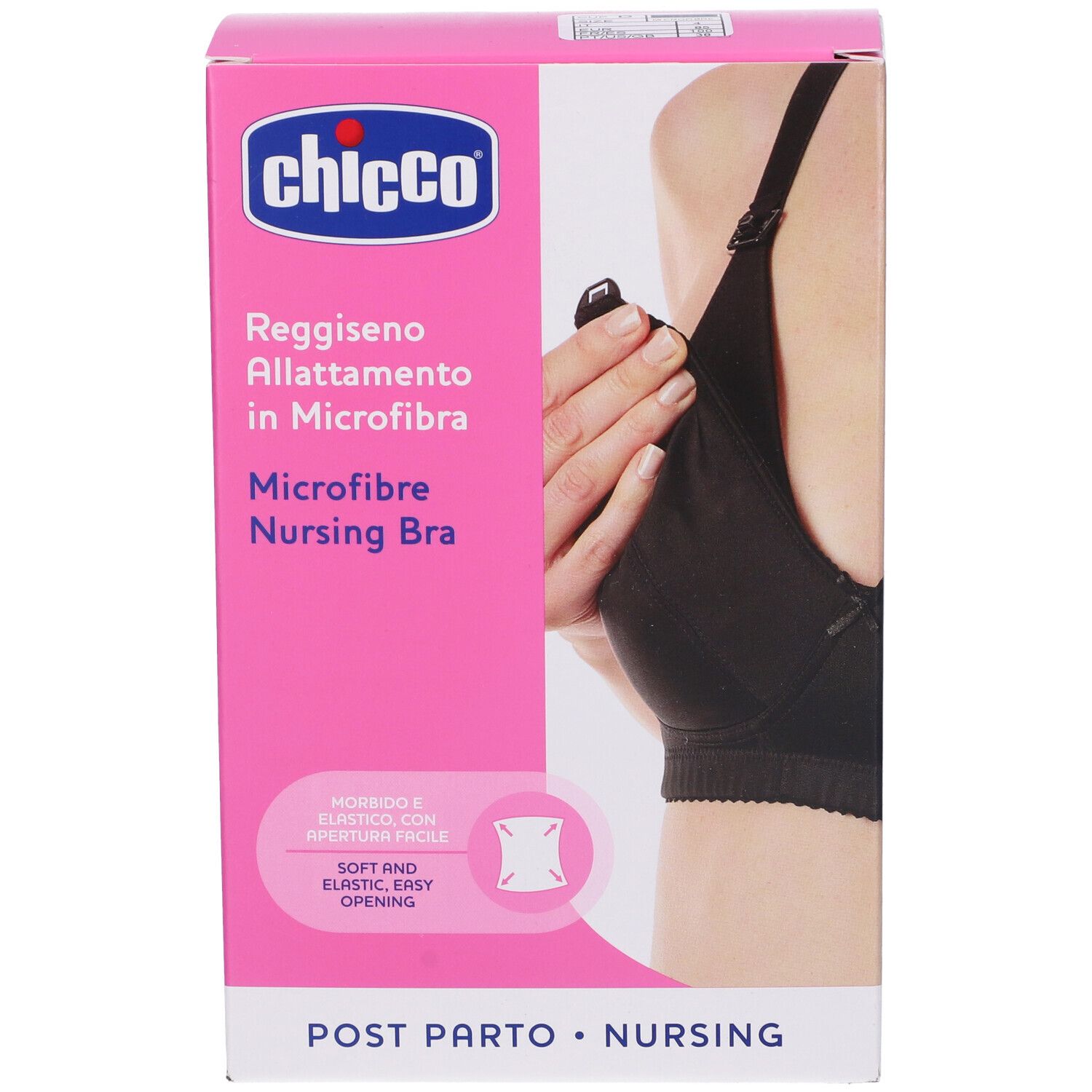 Chicco Reggiseno Allattamento Microfibra Nero 4D